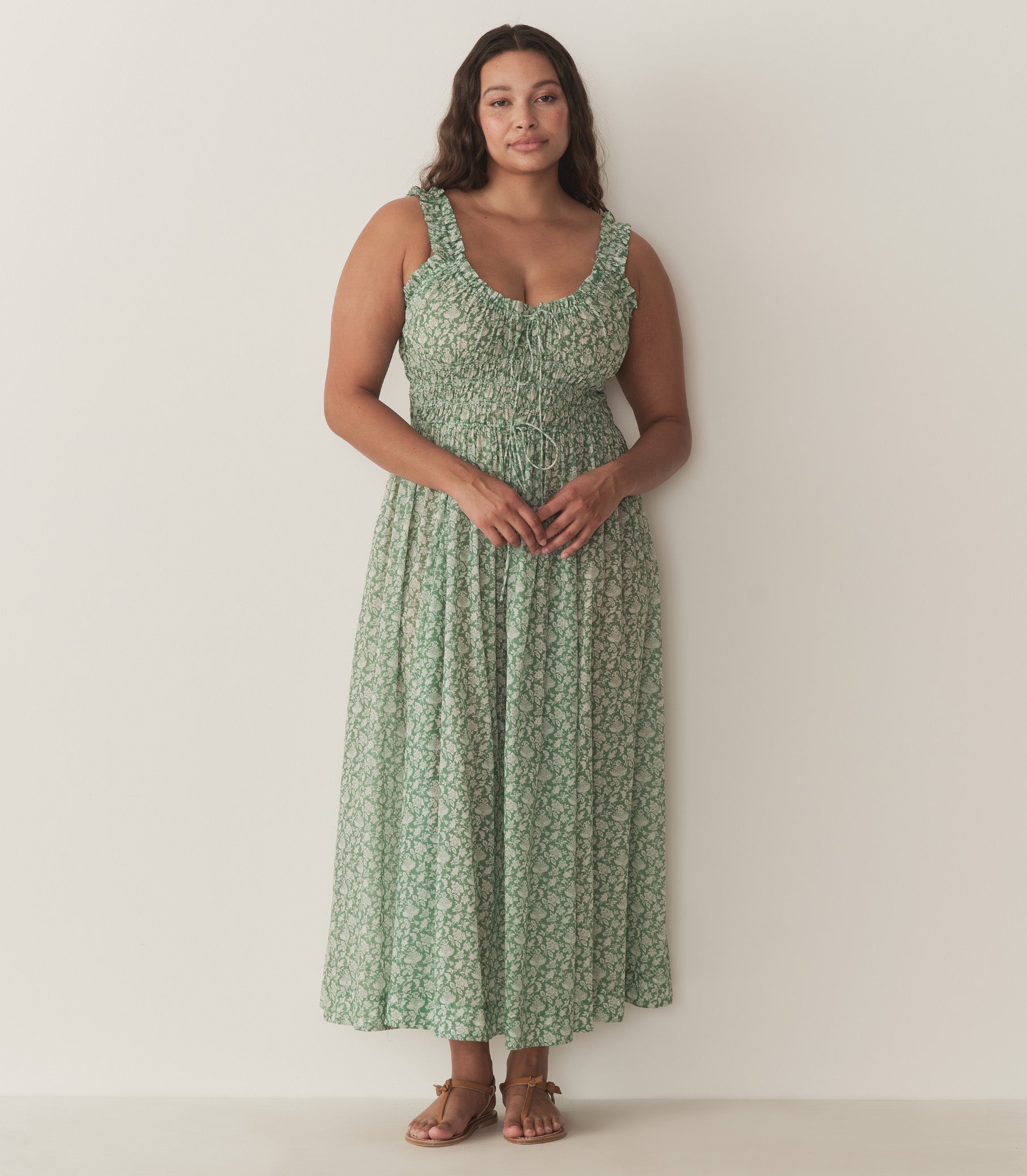 HMD -- EMMARETTA DRESS -- PERIDOT TEA FLORAL view 6
