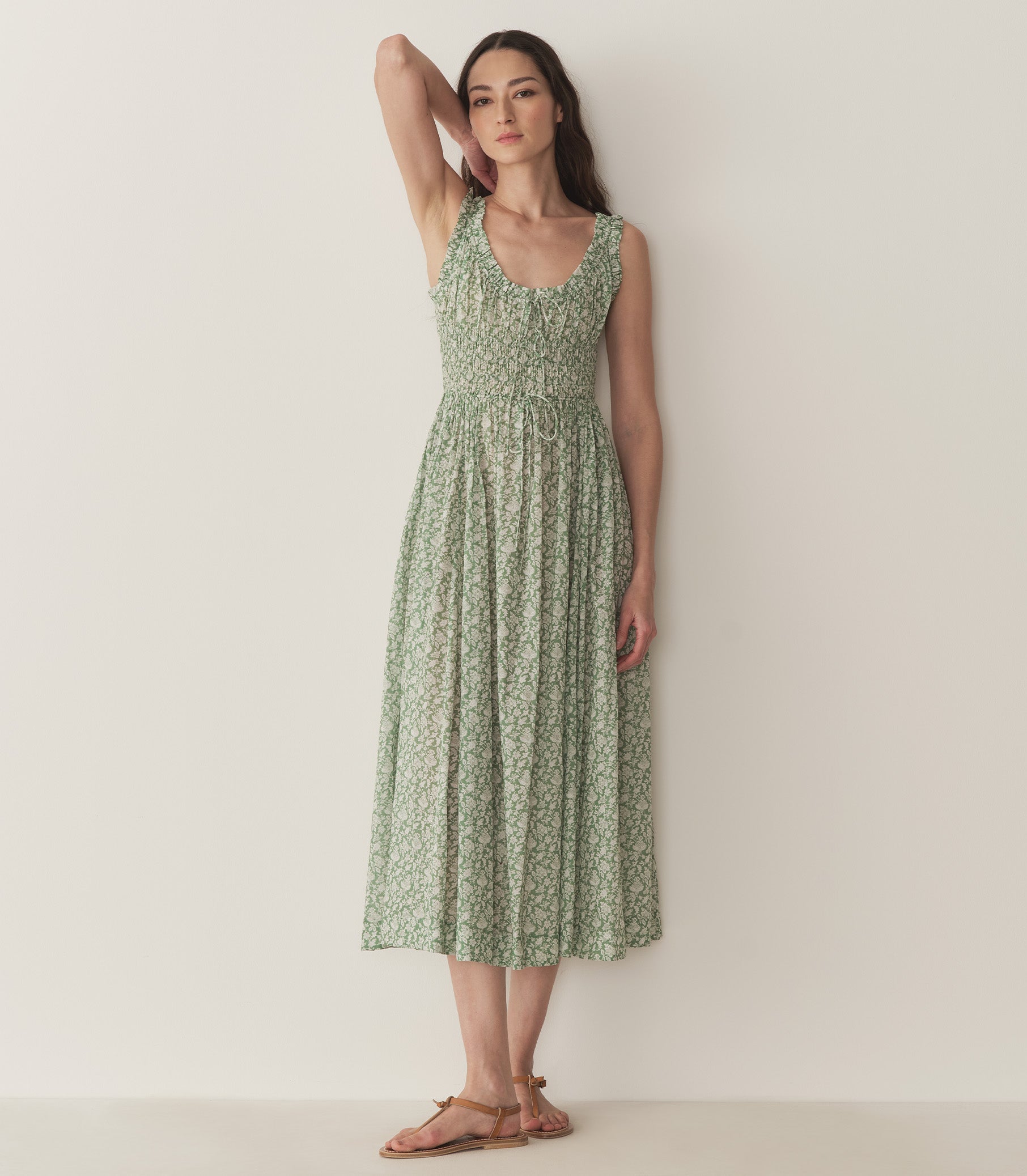 HMD -- EMMARETTA DRESS -- PERIDOT TEA FLORAL view 7
