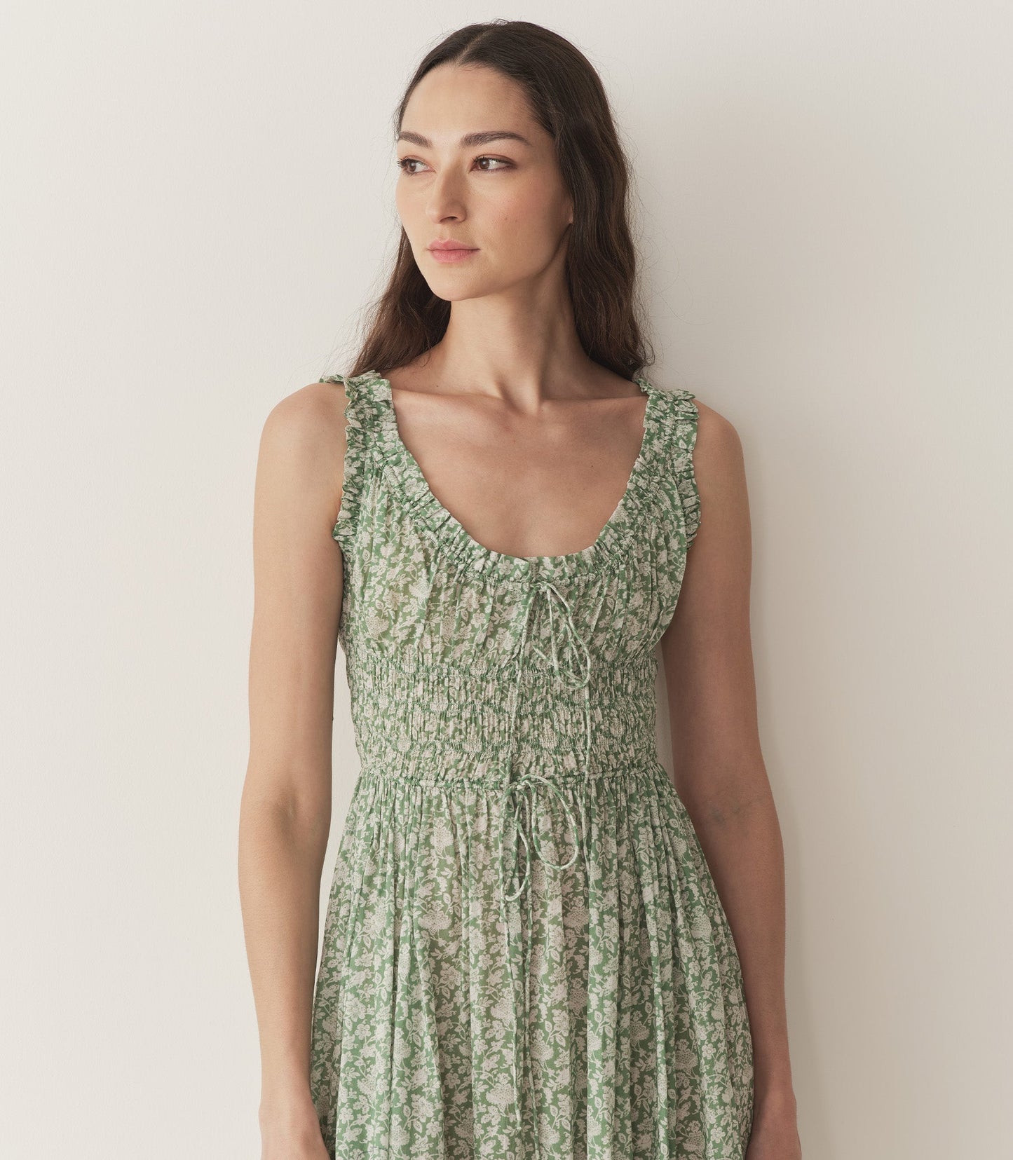 HMD -- EMMARETTA DRESS -- PERIDOT TEA FLORAL