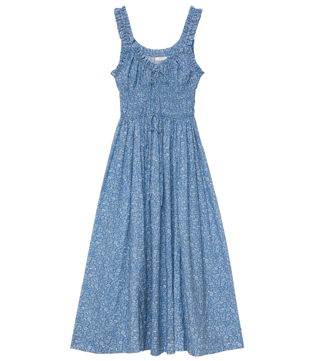 Emmaretta Dress - Blue Garden Bloom
