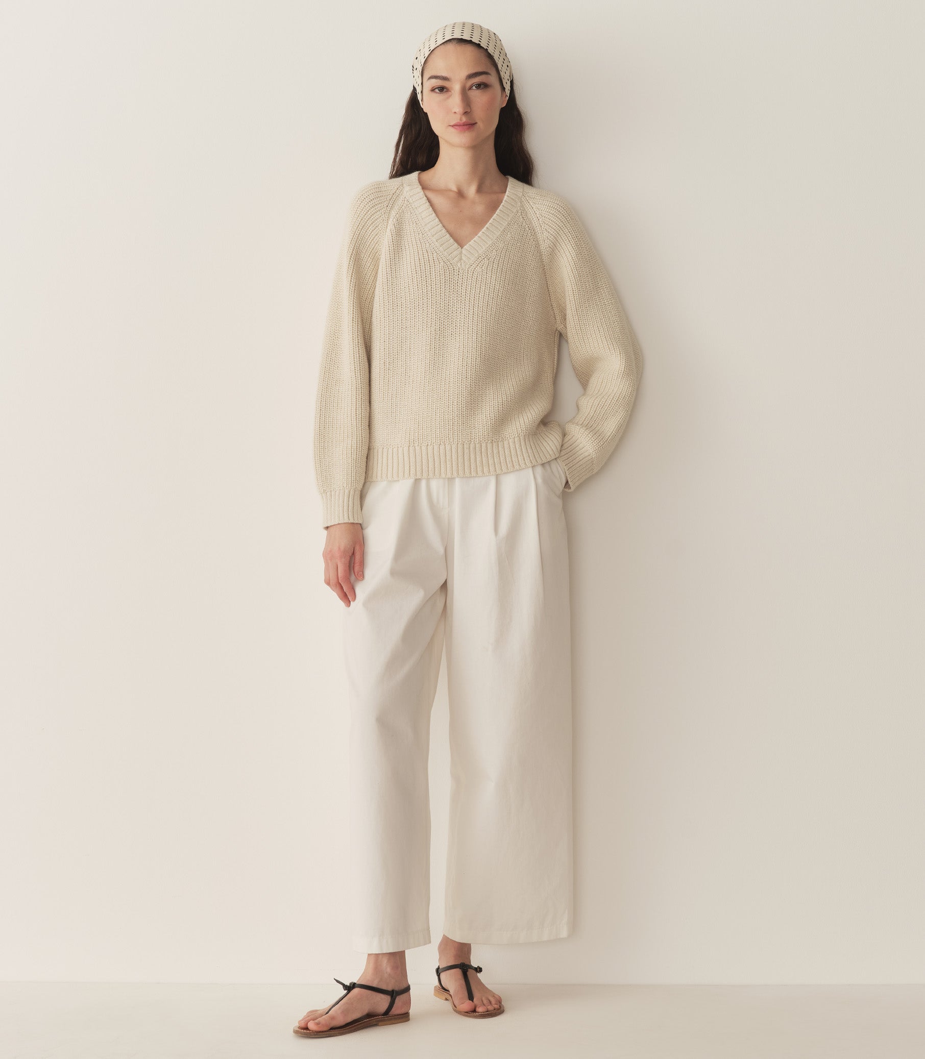 EMMONS SWEATER -- CREAM view 3