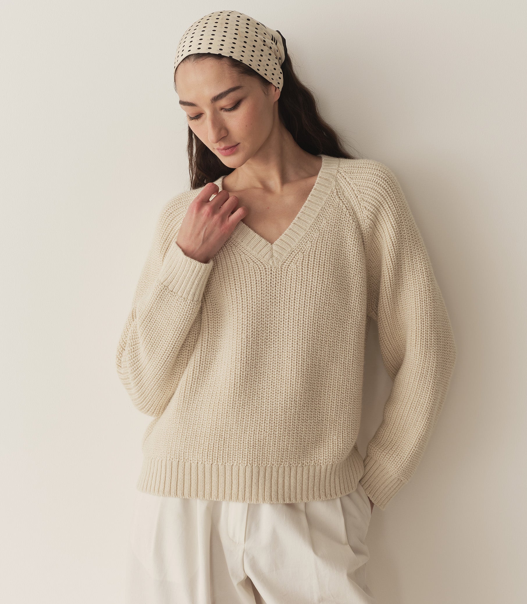 EMMONS SWEATER -- CREAM view 2