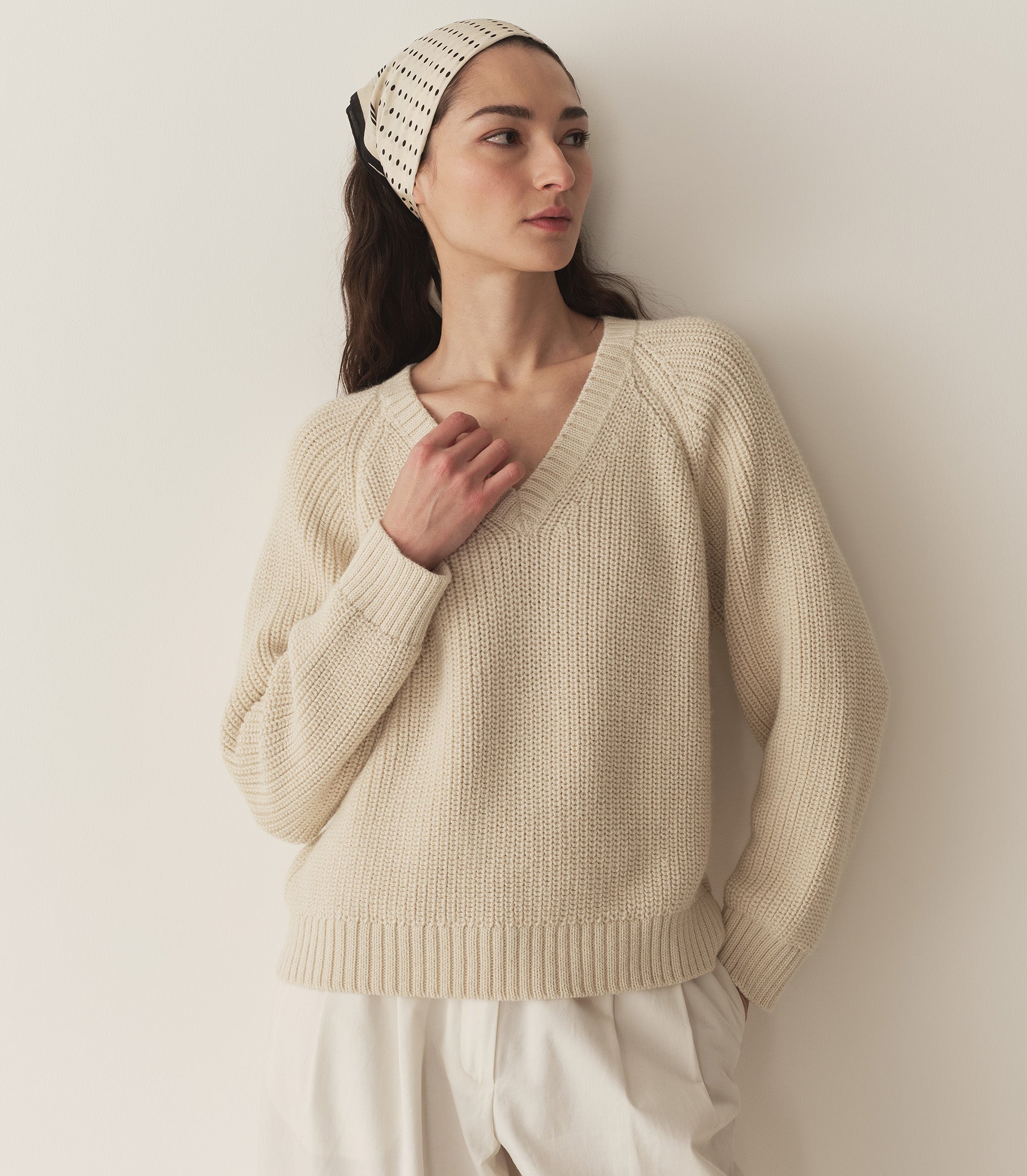 HMD -- EMMONS SWEATER -- CREAM view 1
