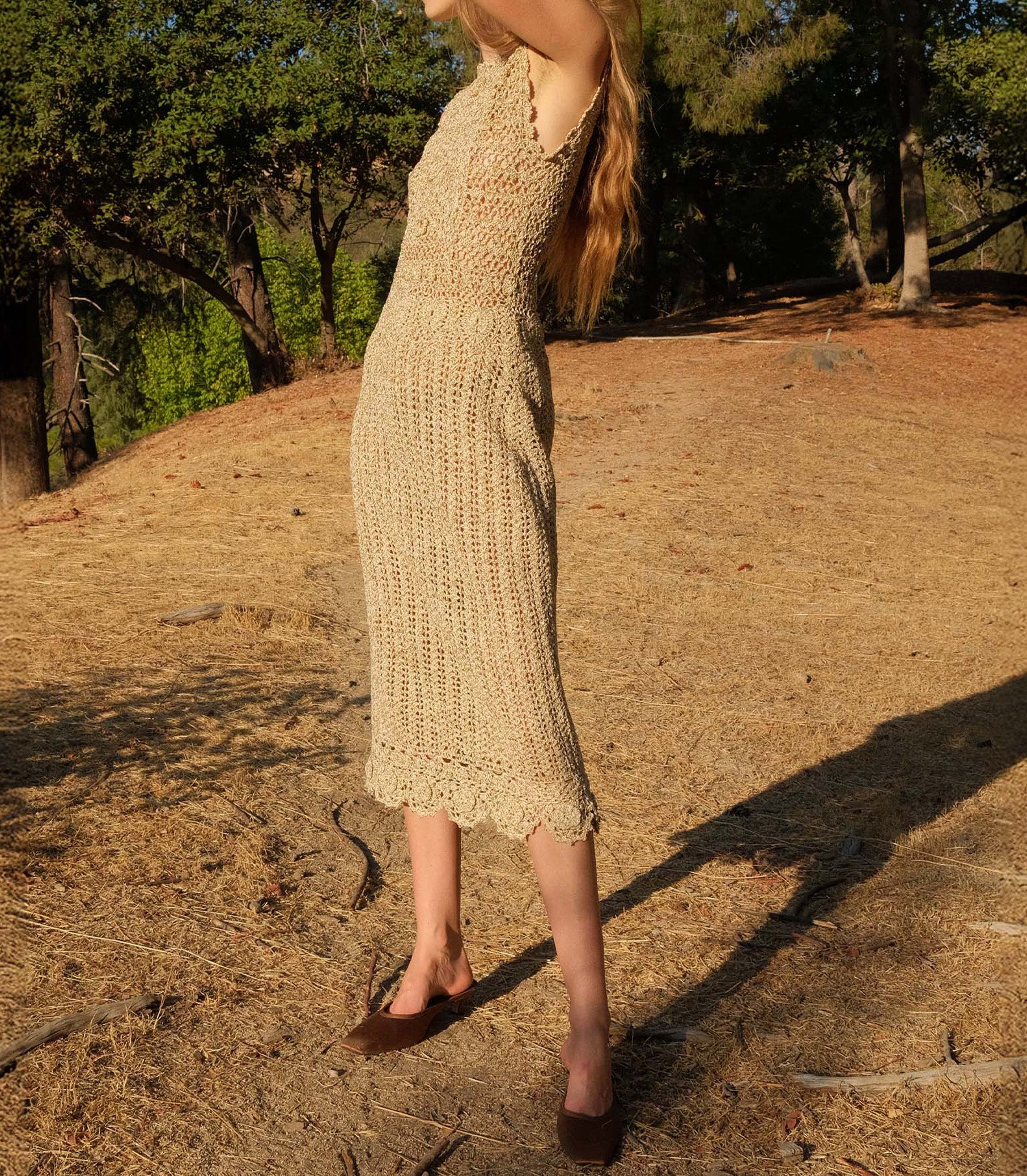 ESMINA DRESS -- METALLIC GOLD