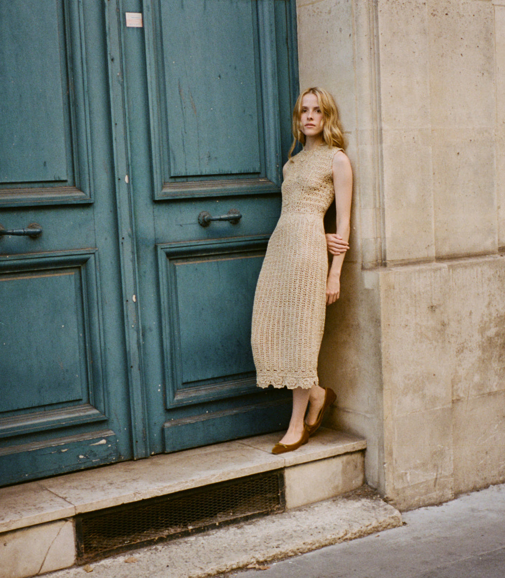 slim fit dress slacks Prada Gold Metallic Knit Dress – Justin Reed