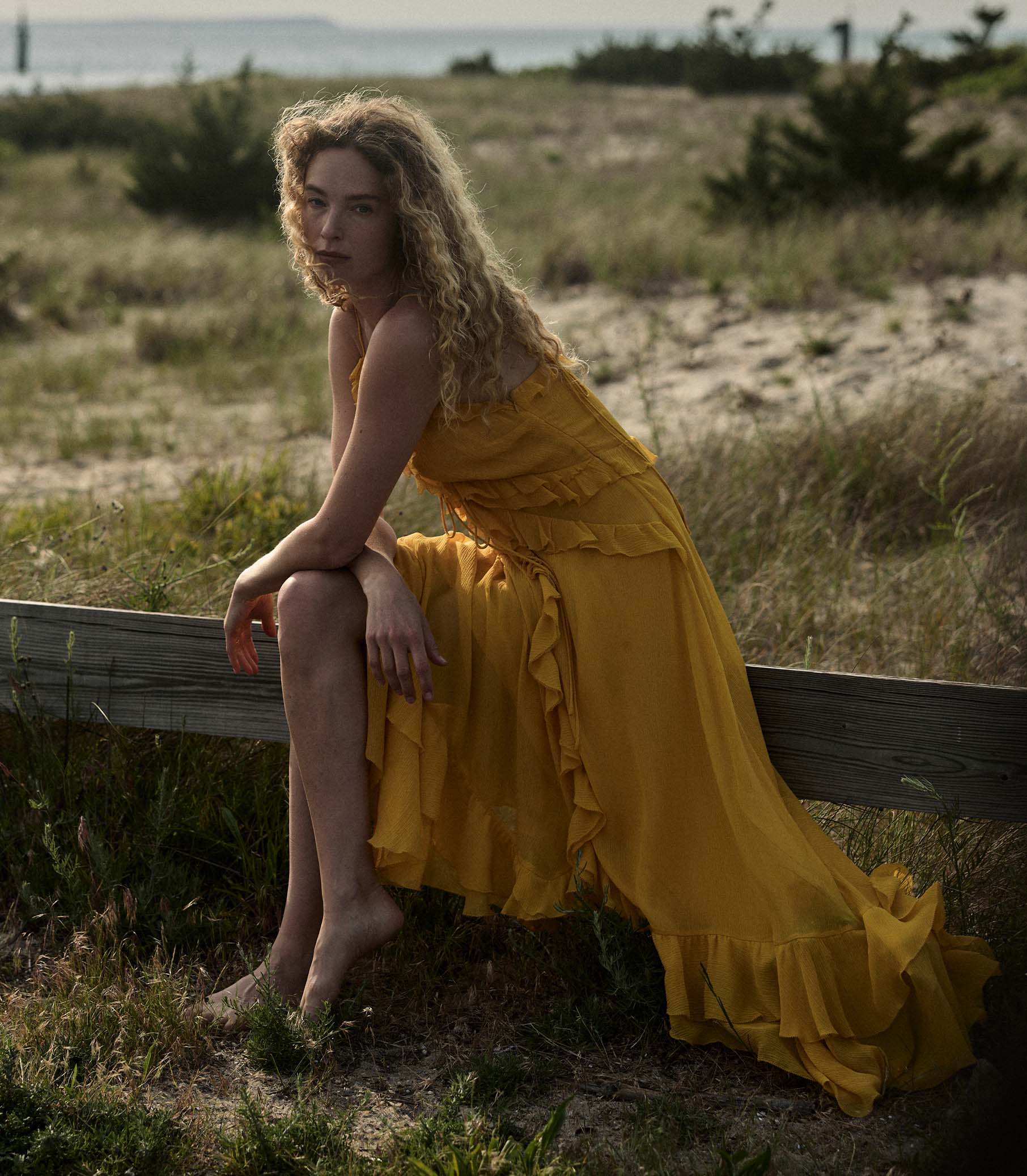 EVELINA DRESS -- GOLDEN ACACIA view 2