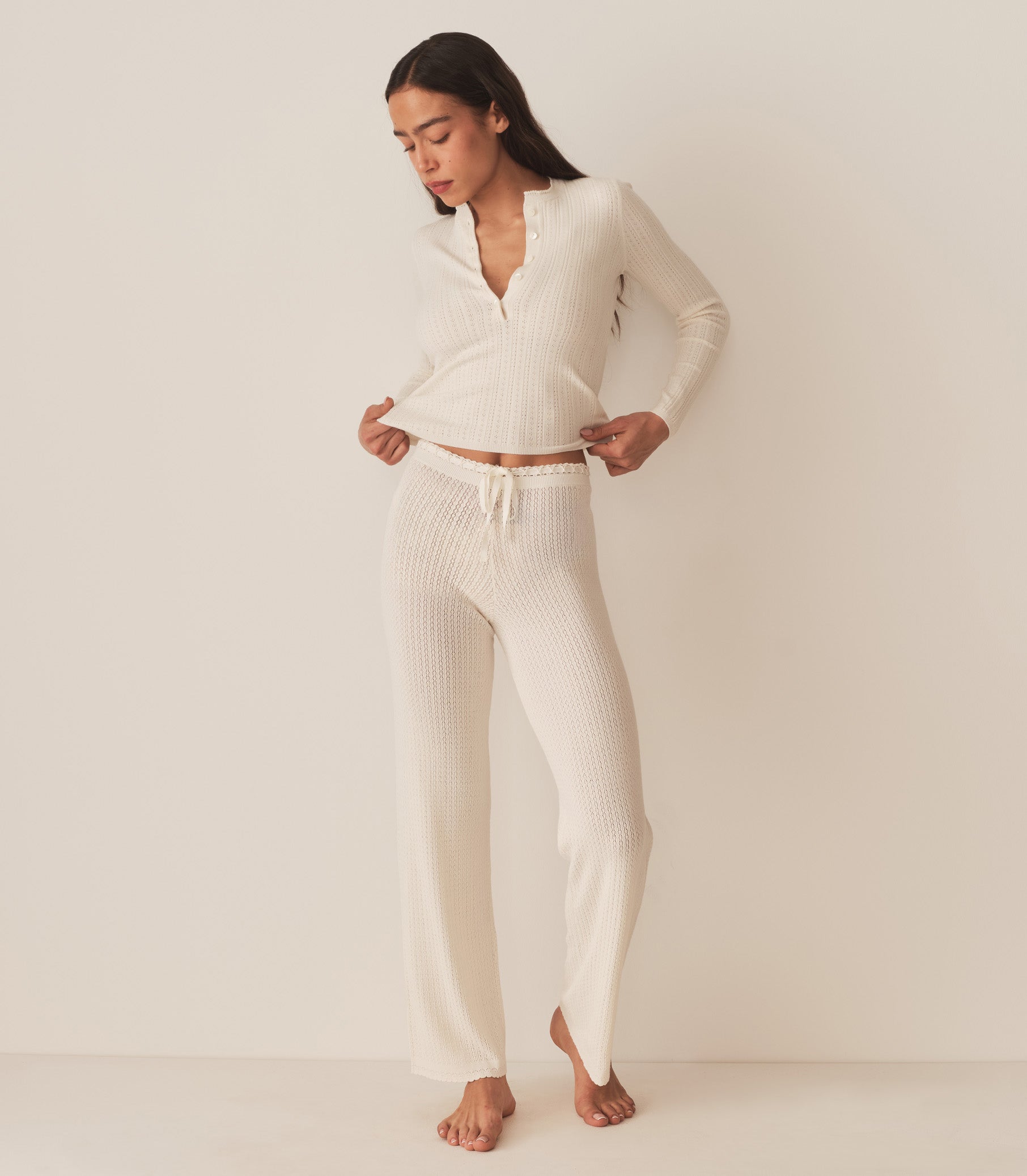 EVONNE PANT -- IVORY view 1