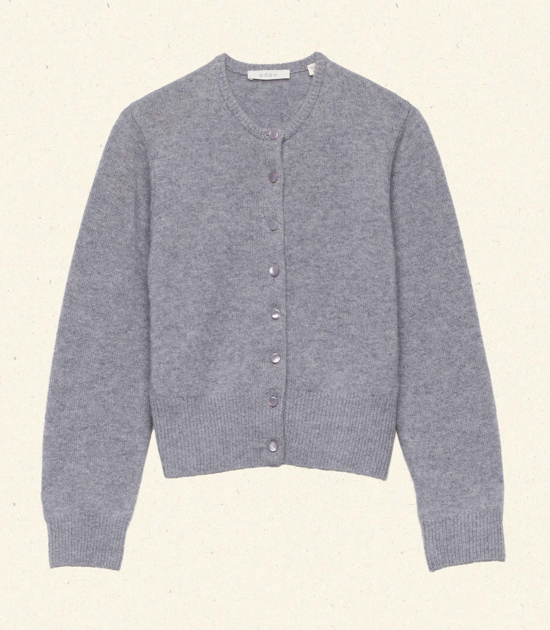 HMD -- FAIRCHILD CASHMERE CARDIGAN -- PEBBLE GREY view 5
