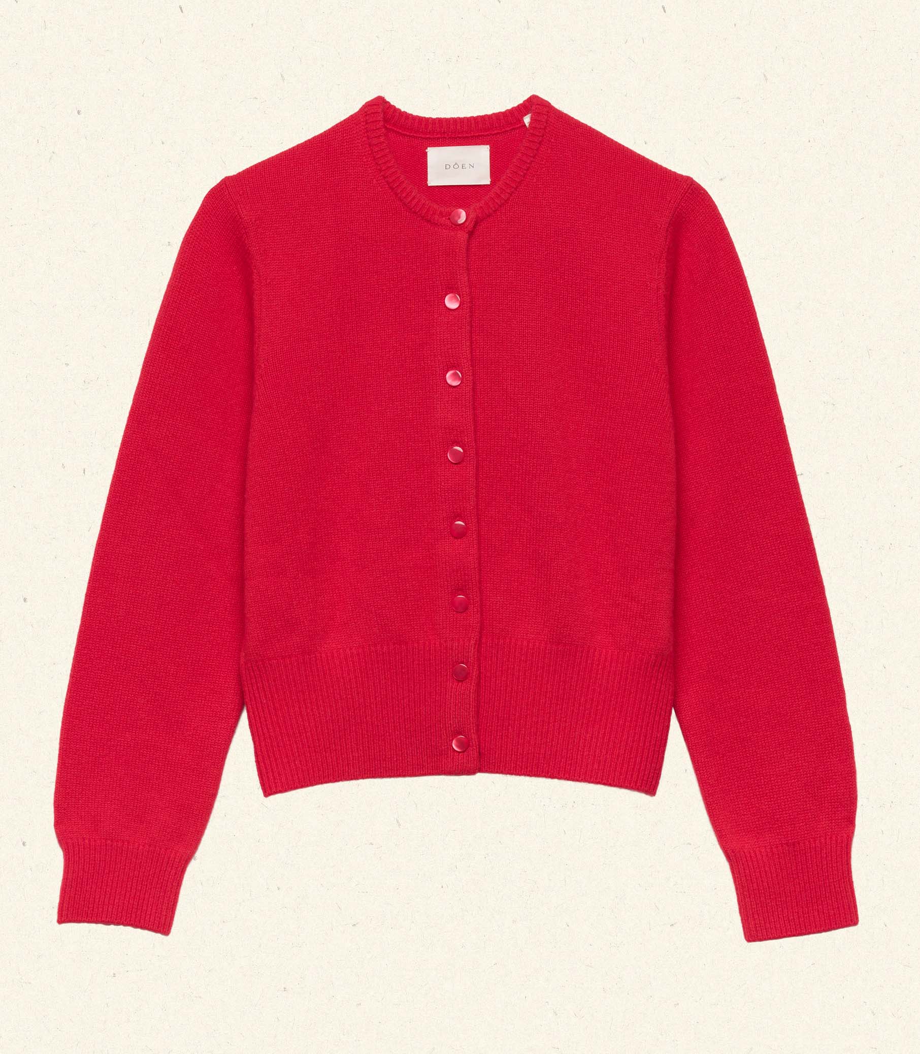 FAIRCHILD CASHMERE CARDIGAN TOMATO