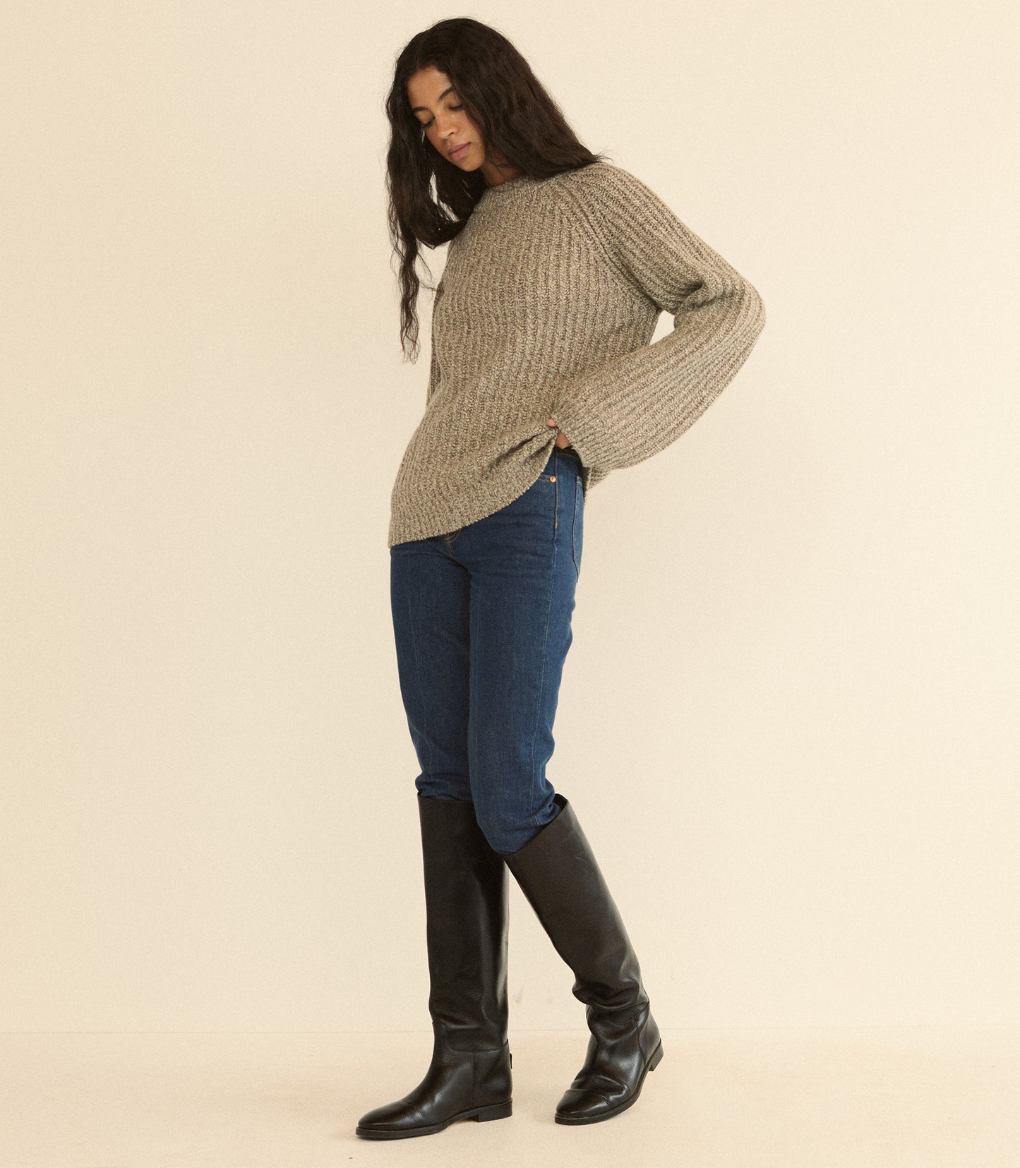 FENNEL SWEATER -- GRAY MARL