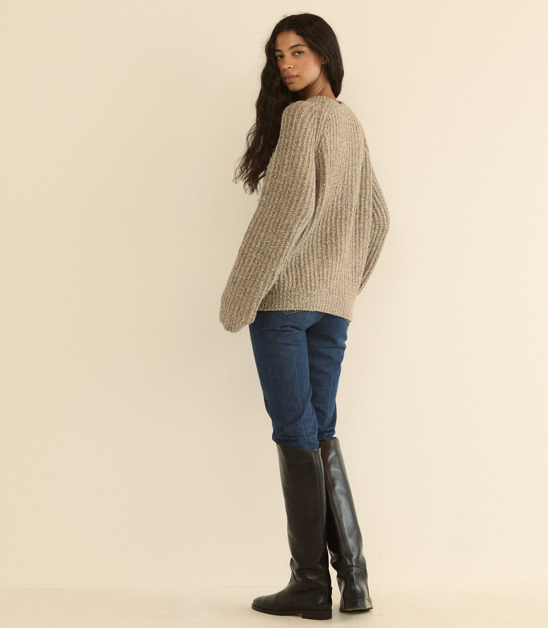 FENNEL SWEATER -- GRAY MARL view 7

