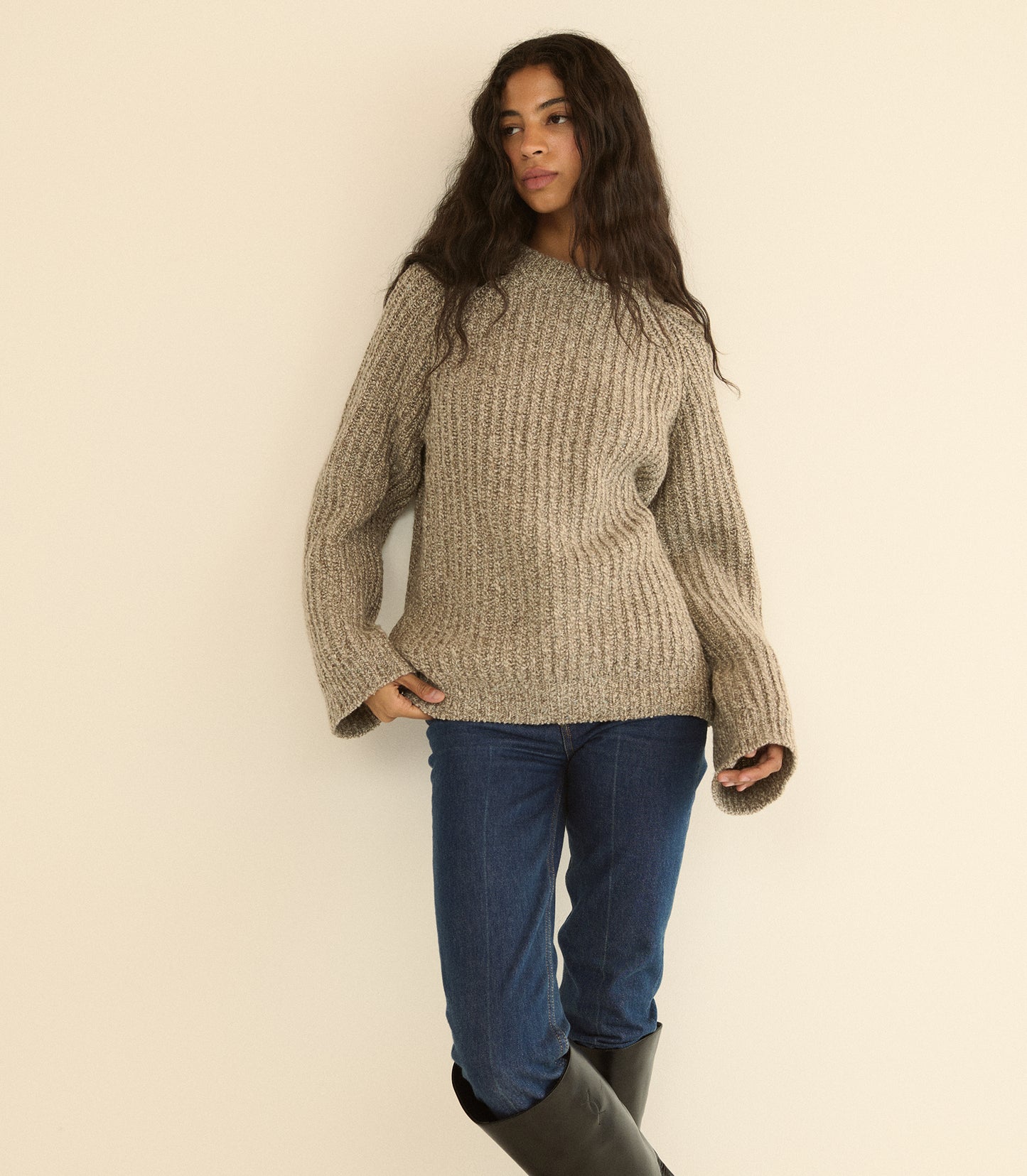 FENNEL SWEATER -- GRAY MARL