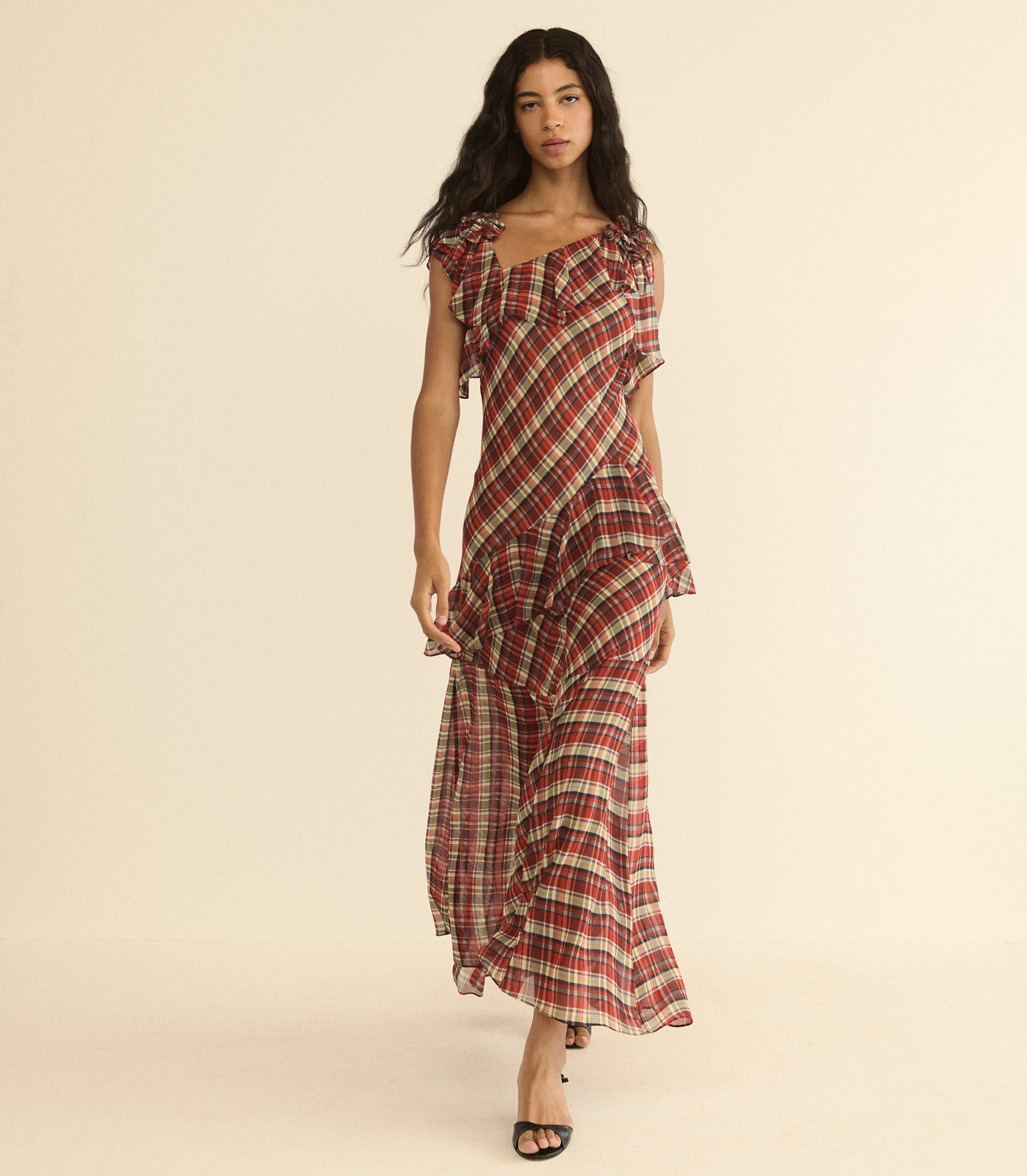 FERNANDA DRESS -- ROSEMERE PLAID view 2
