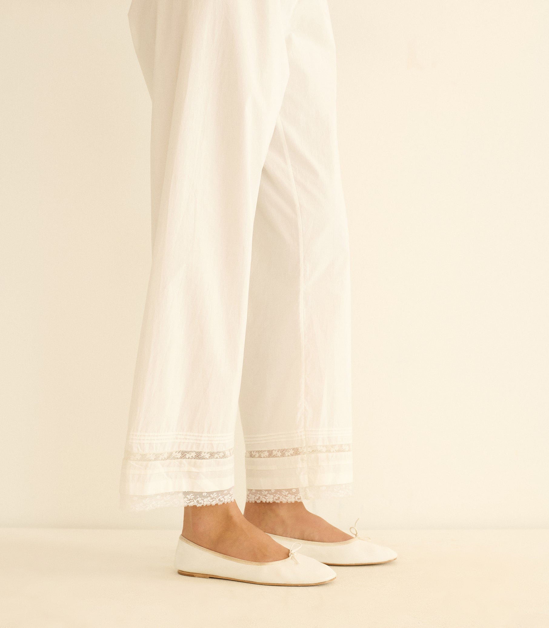 FIFI BALLET FLAT -- WHITE NAPPA view 3
