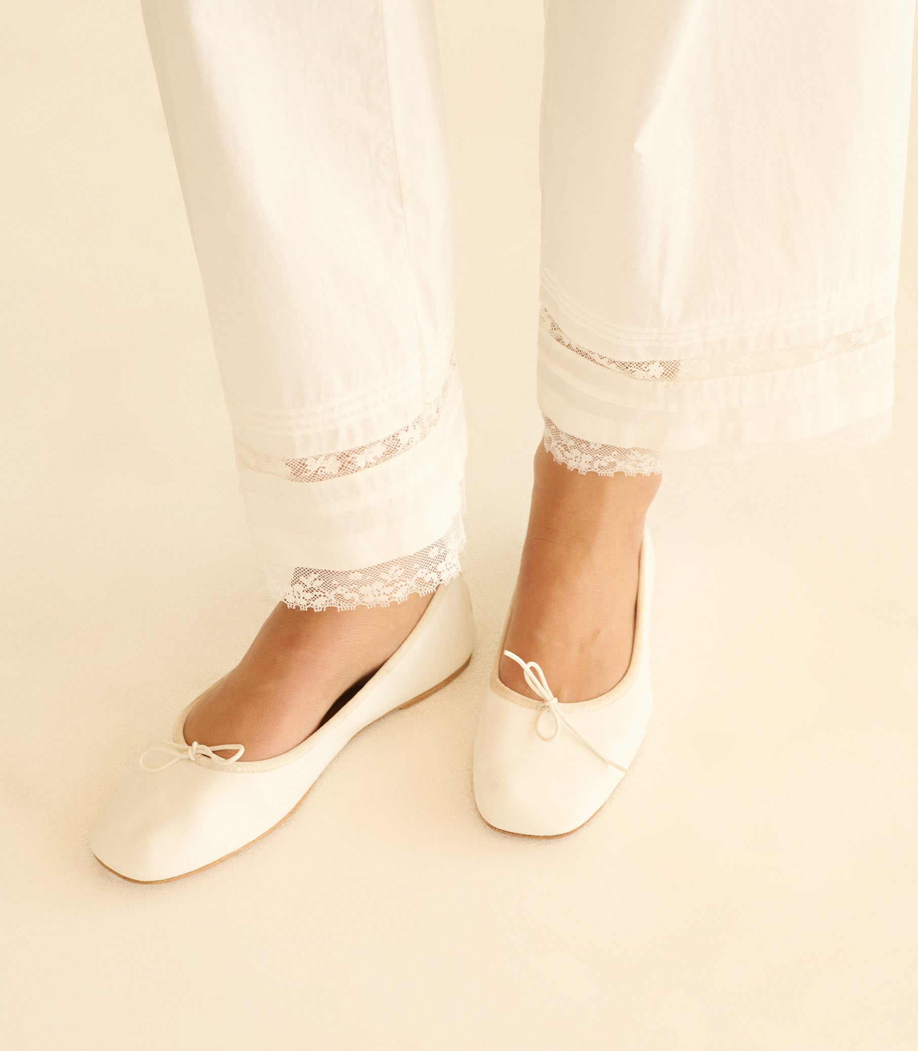 FIFI BALLET FLAT -- WHITE NAPPA view 2
