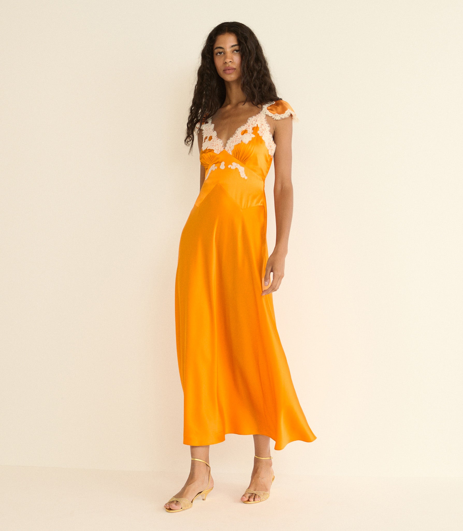 FIONA DRESS -- TANGERINE view 6
