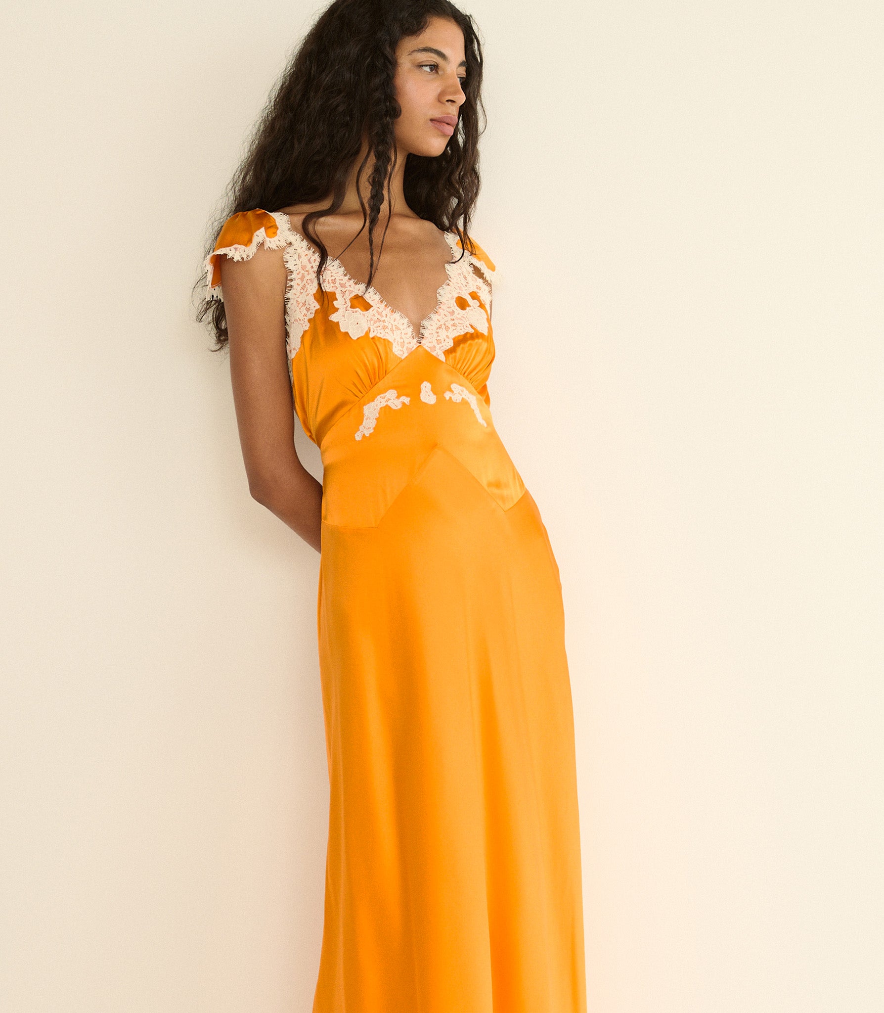 Fiona Dress - Tangerine