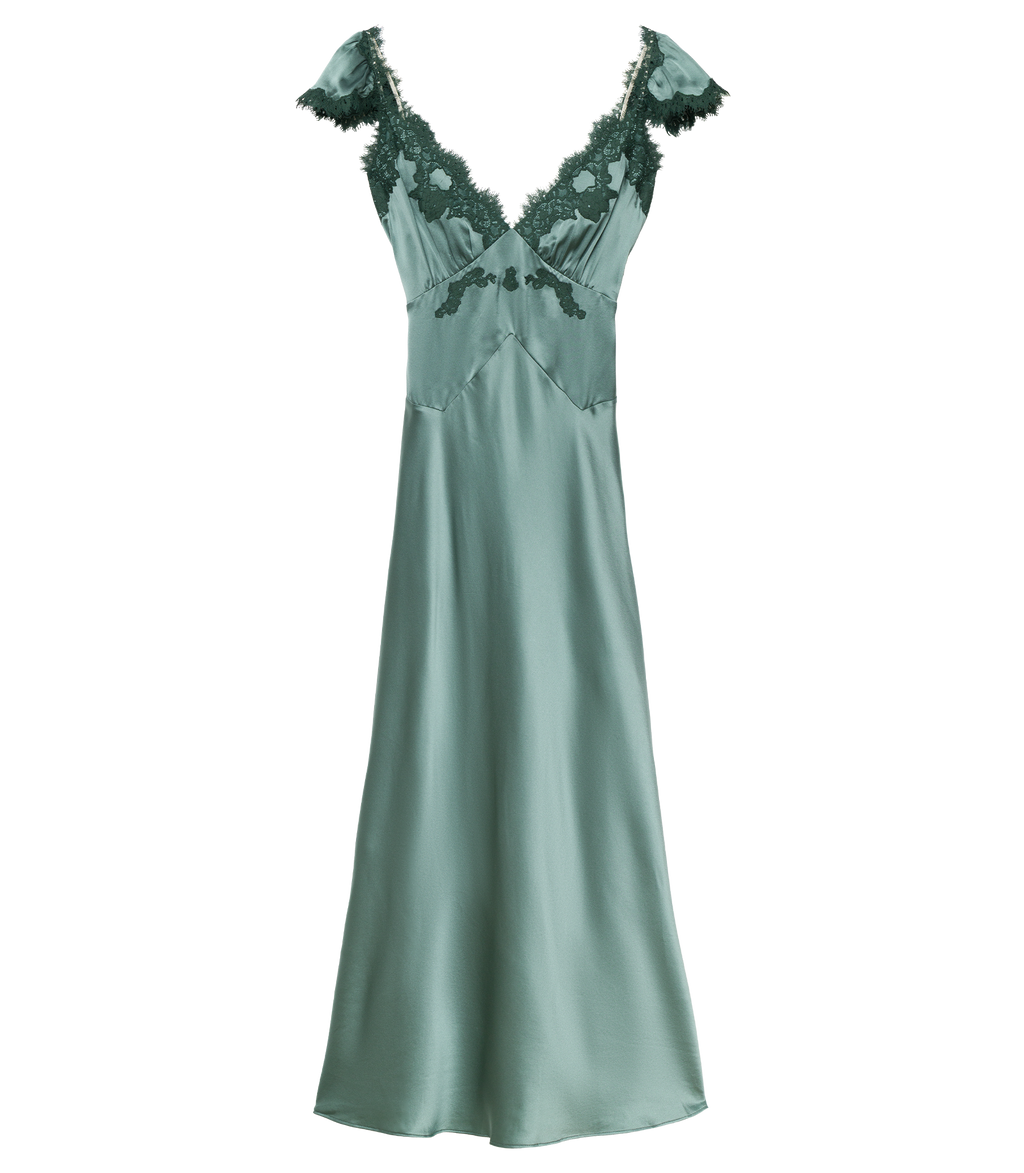 seafoam green silk dress Fiona - Dulac DRESSBUNDLE