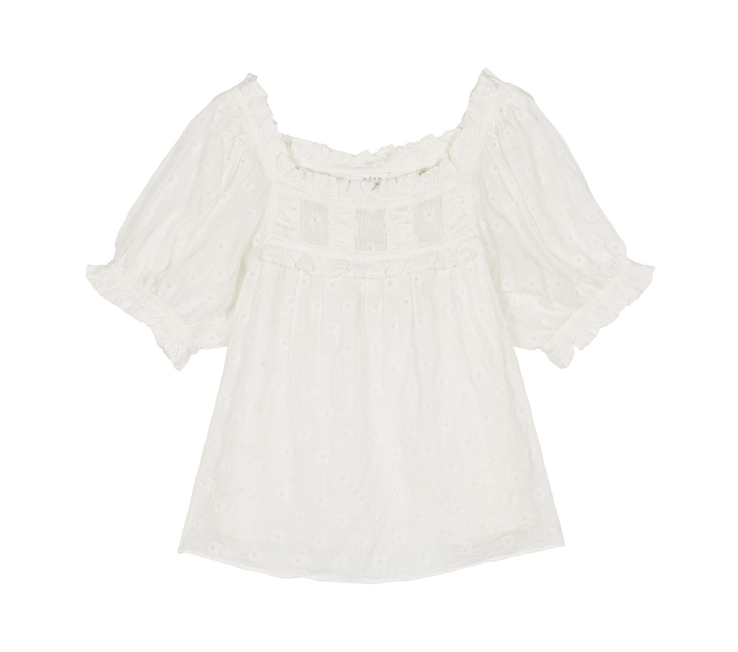 HMD -- FRANCES TOP -- SALT EMBROIDERY