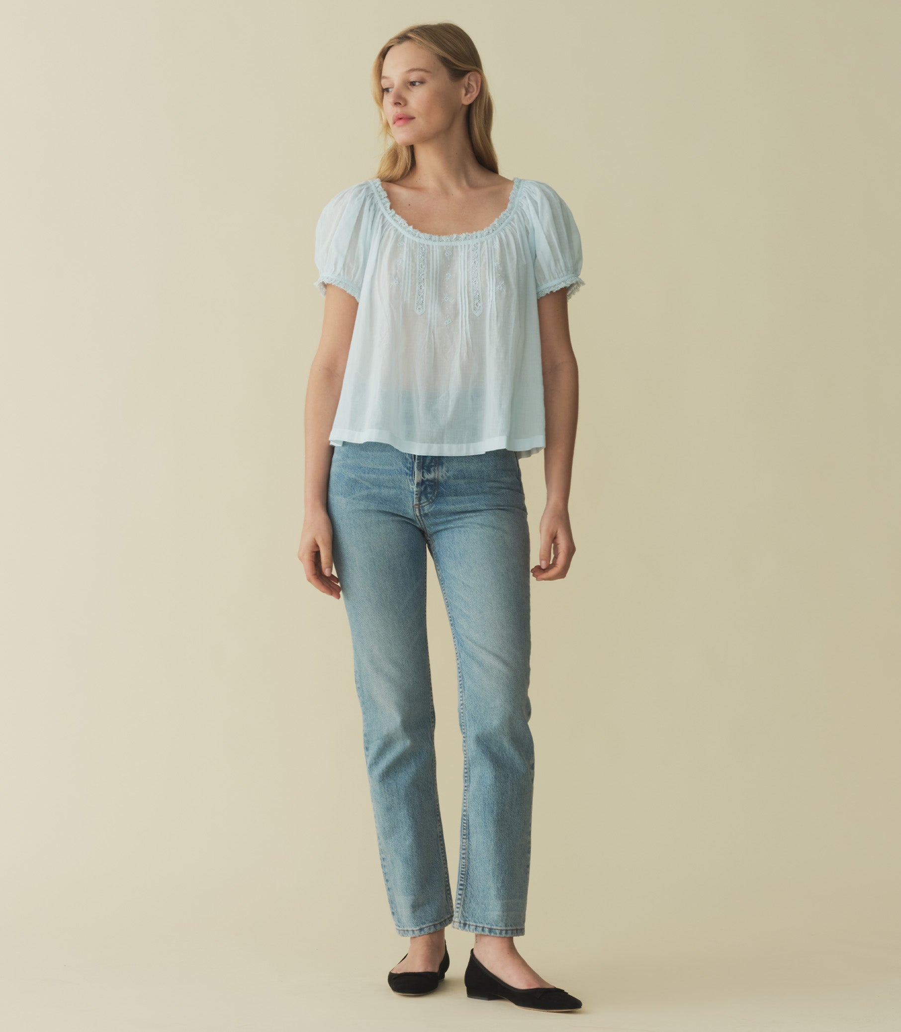 FREDERICA TOP -- ALICE BLUE view 4