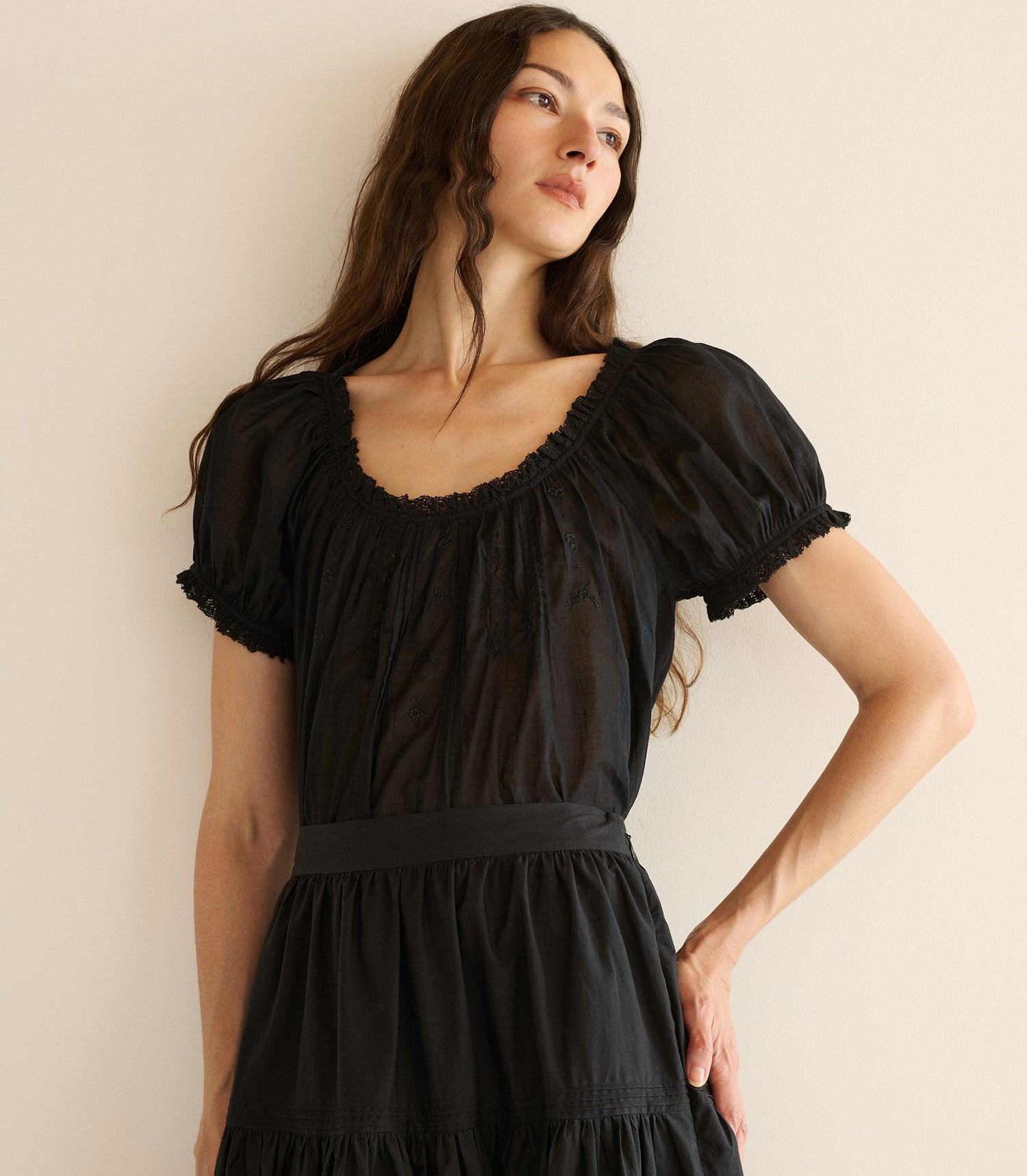 FREDERICA TOP -- BLACK