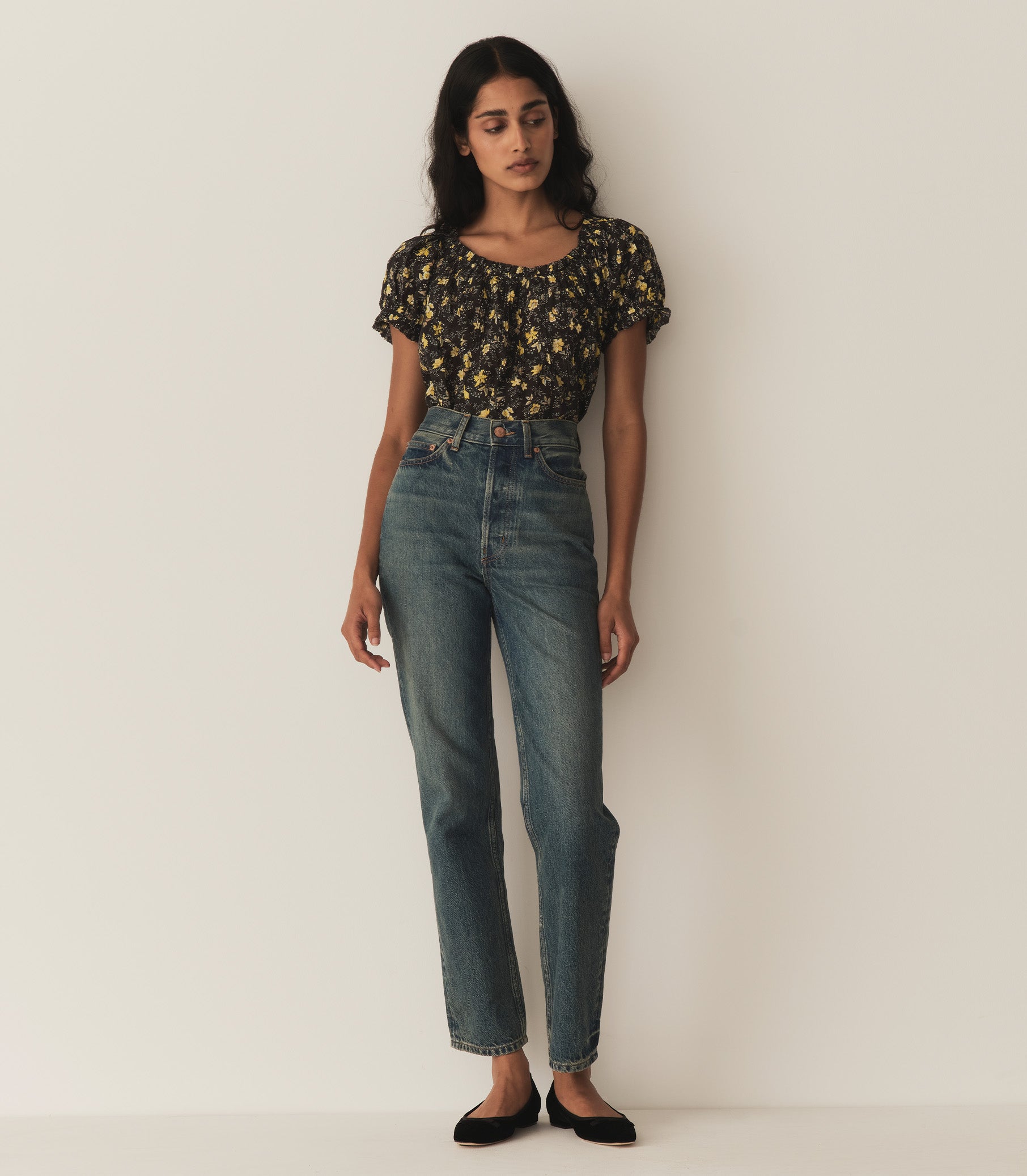 FREDERICA TOP -- NOIR WINDING BLOSSOMS view 2