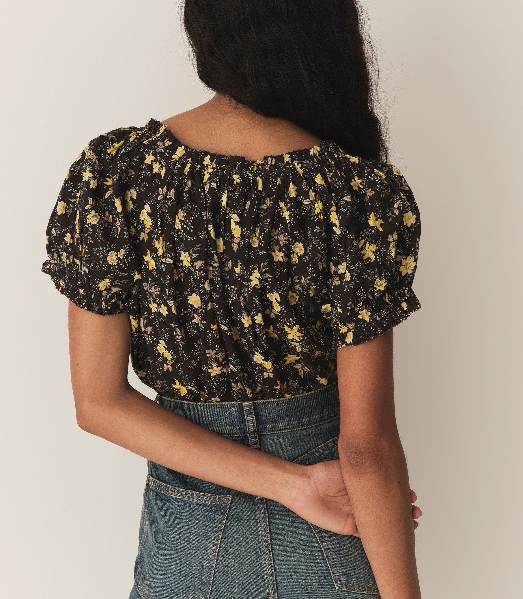 FREDERICA TOP -- NOIR WINDING BLOSSOMS view 3