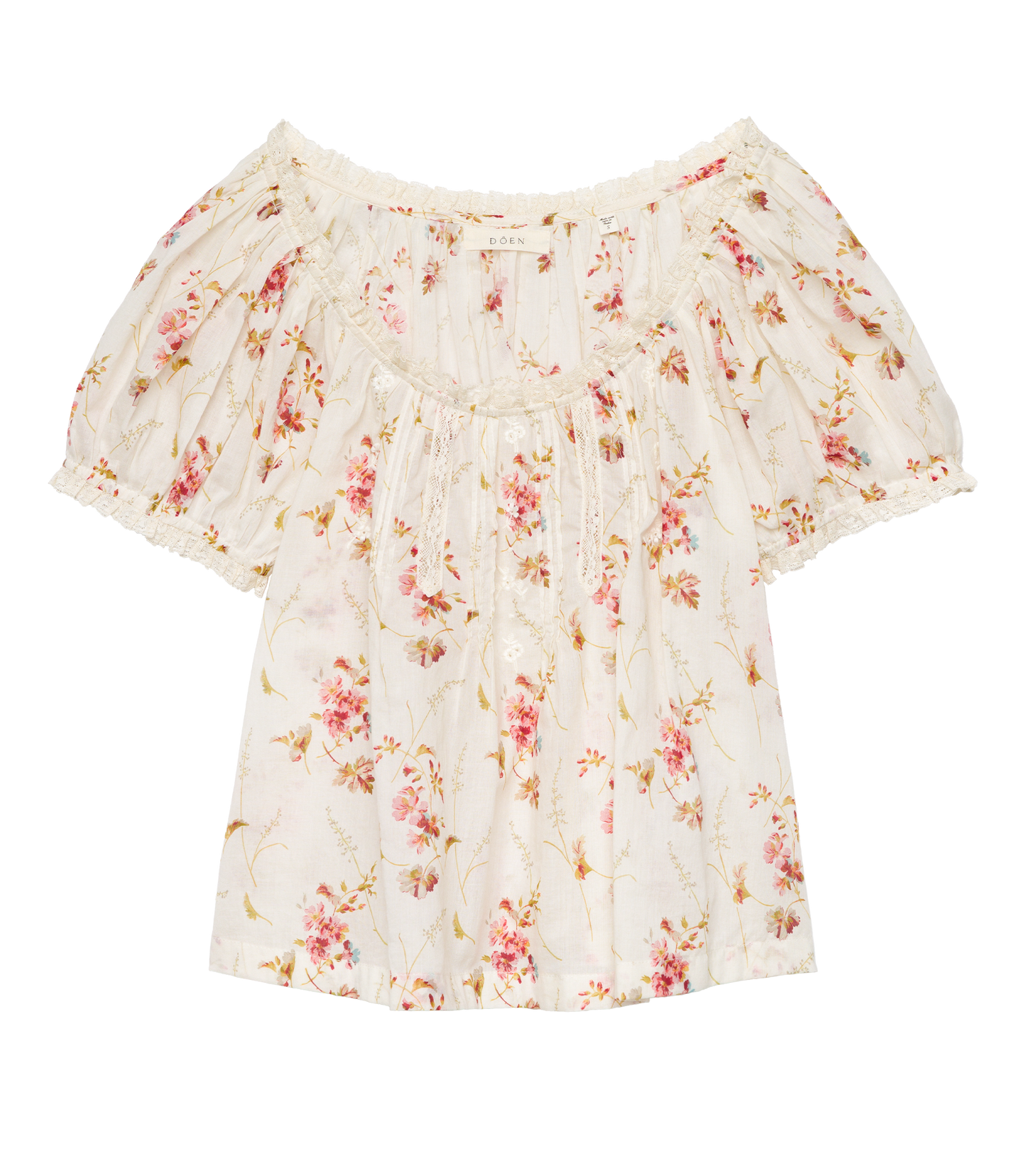 FREDERICA TOP -- BLANC PRAIRIE ROSE