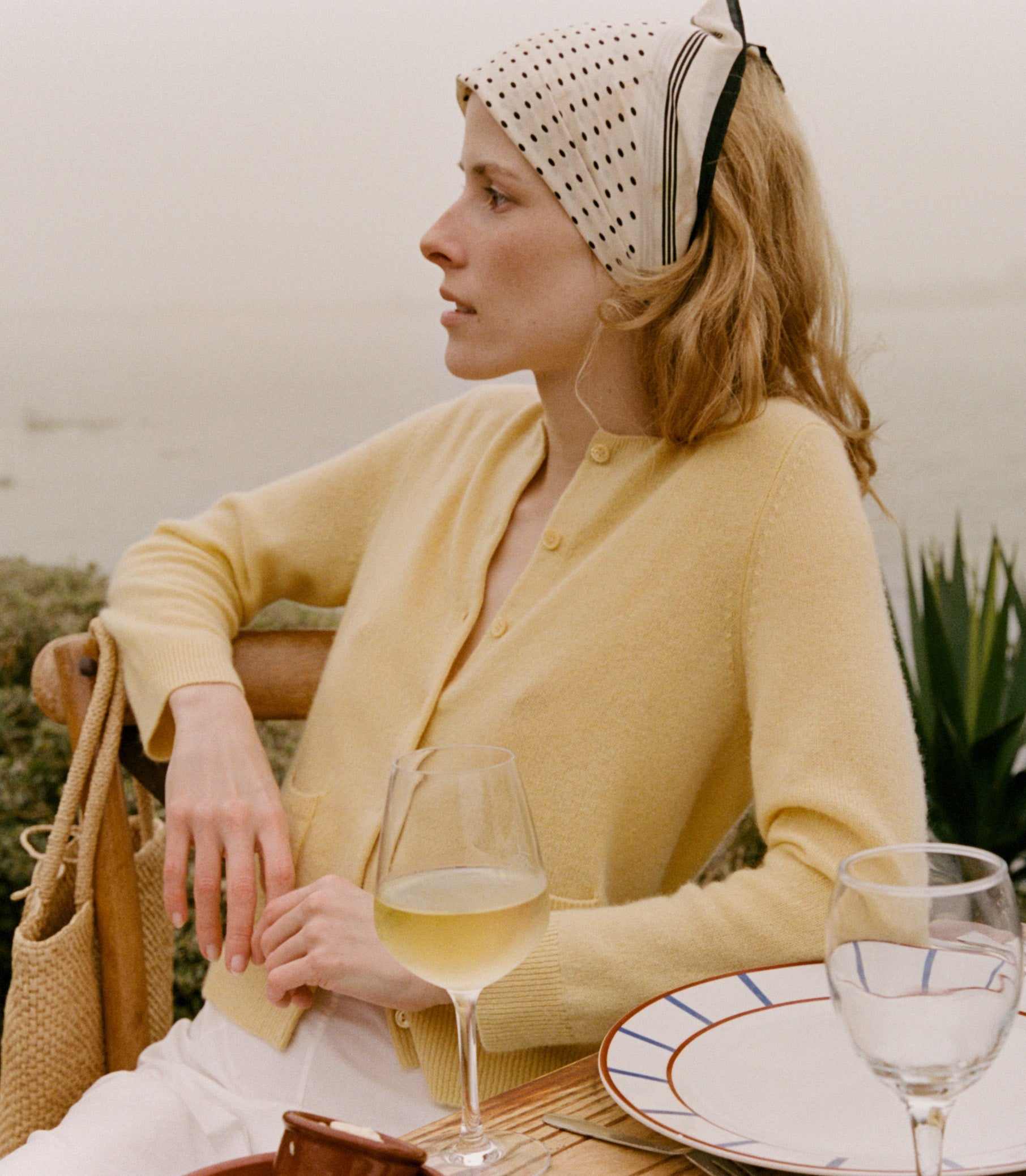 HMD -- FREYA CASHMERE CARDIGAN -- LEMON CHIFFON view 1
