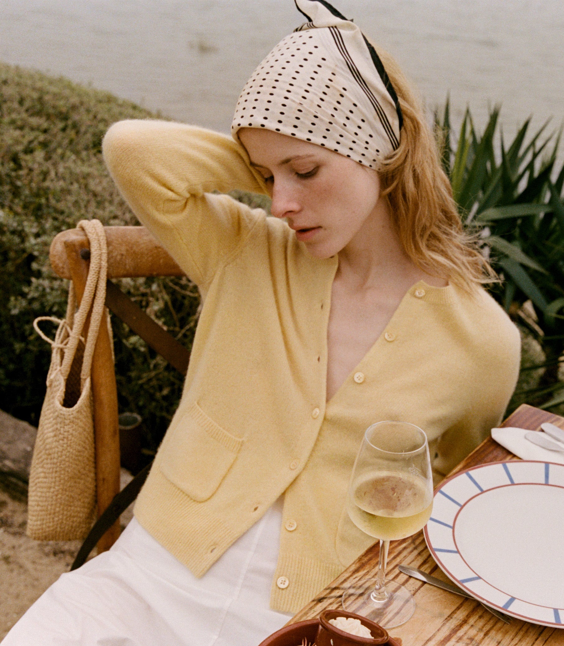 HMD -- FREYA CASHMERE CARDIGAN -- LEMON CHIFFON view 3
