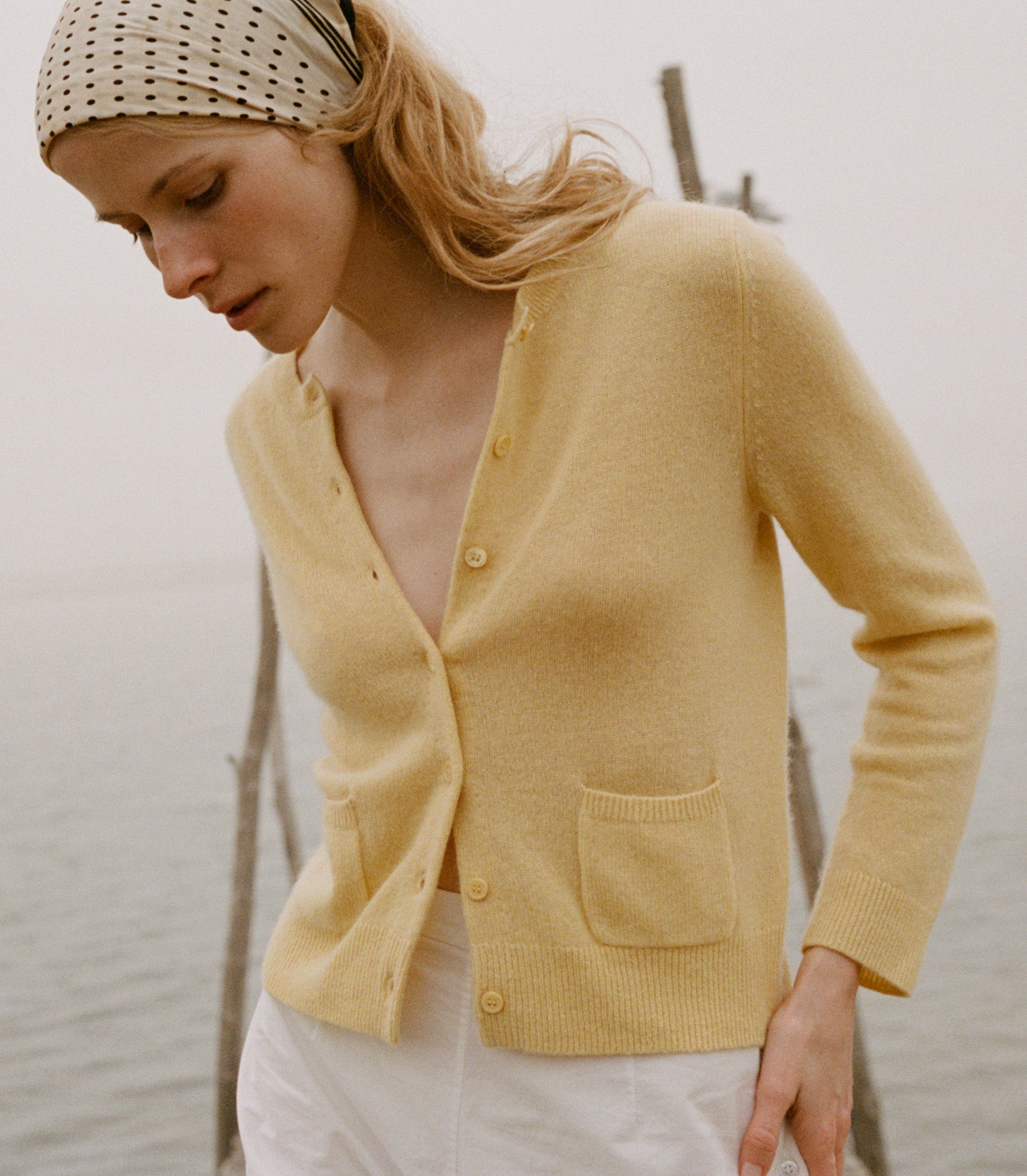 HMD -- FREYA CASHMERE CARDIGAN -- LEMON CHIFFON view 5
