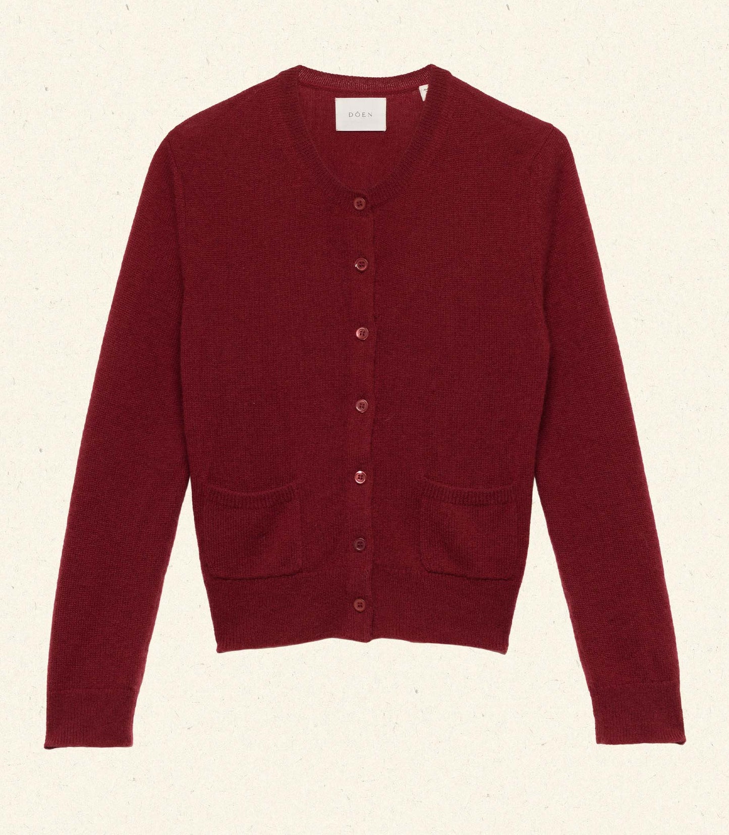 FREYA CASHMERE CARDIGAN -- MALBEC