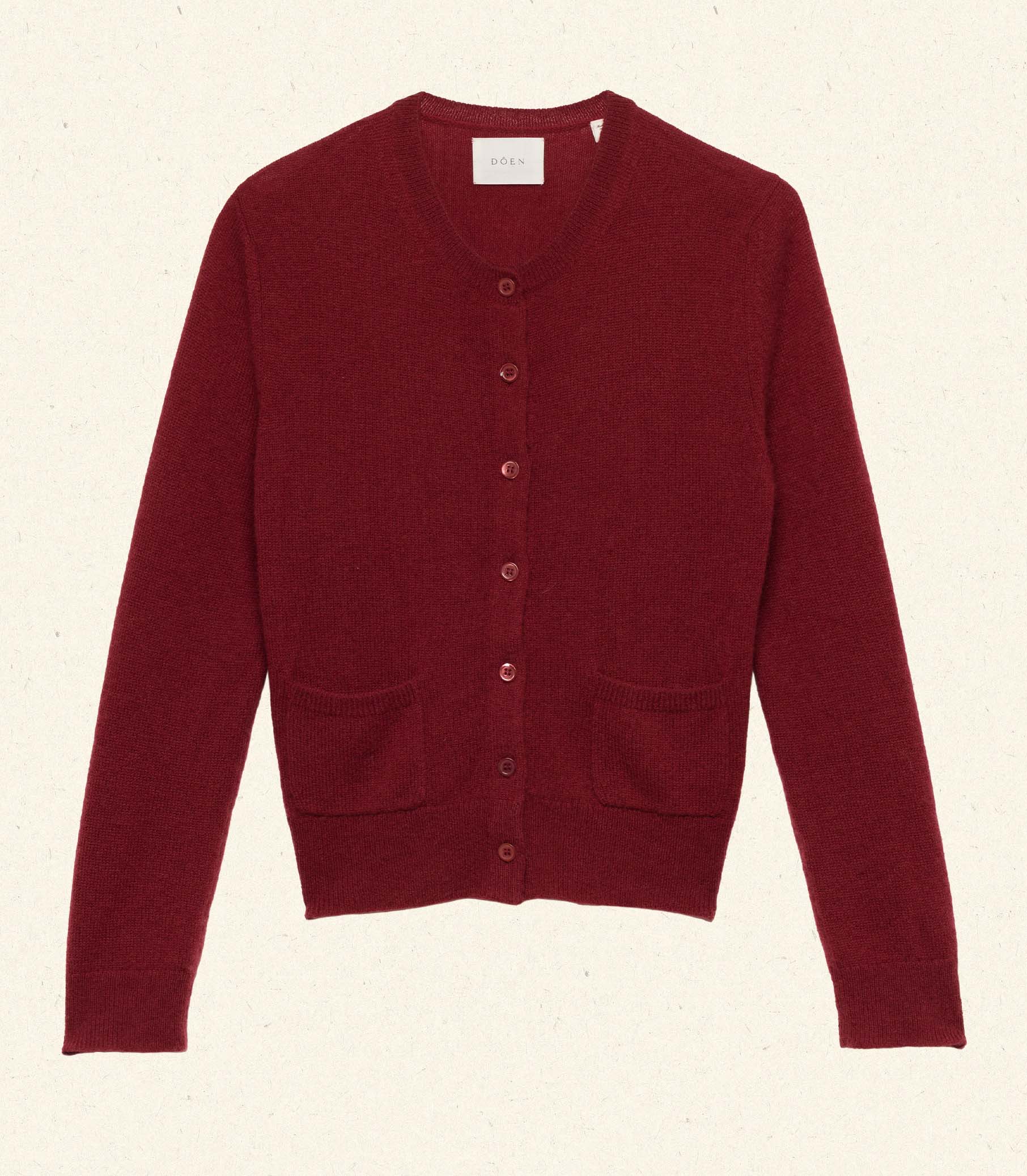 FREYA CASHMERE CARDIGAN -- MALBEC view 8