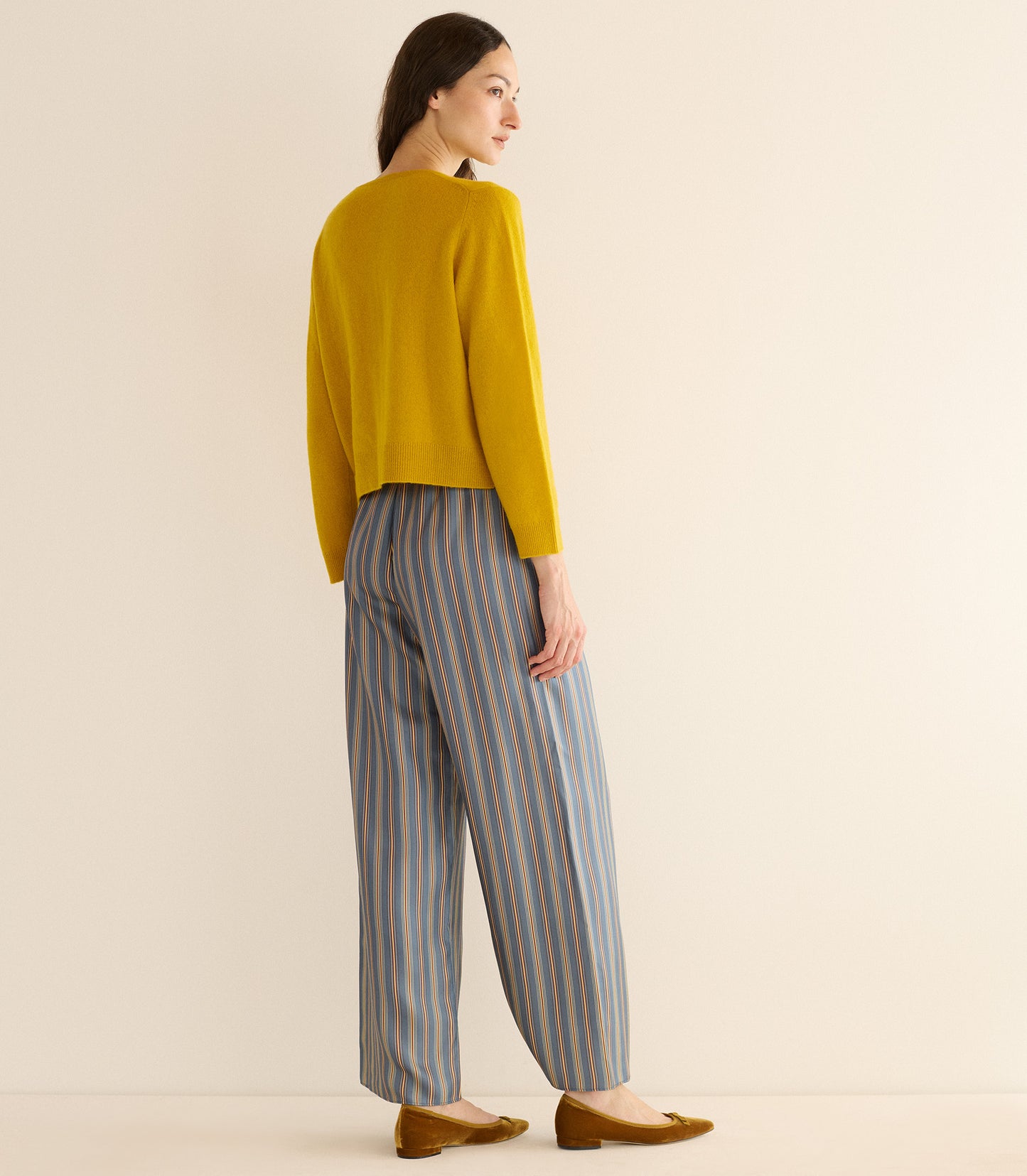 FREYA CASHMERE CARDIGAN -- CITRINE