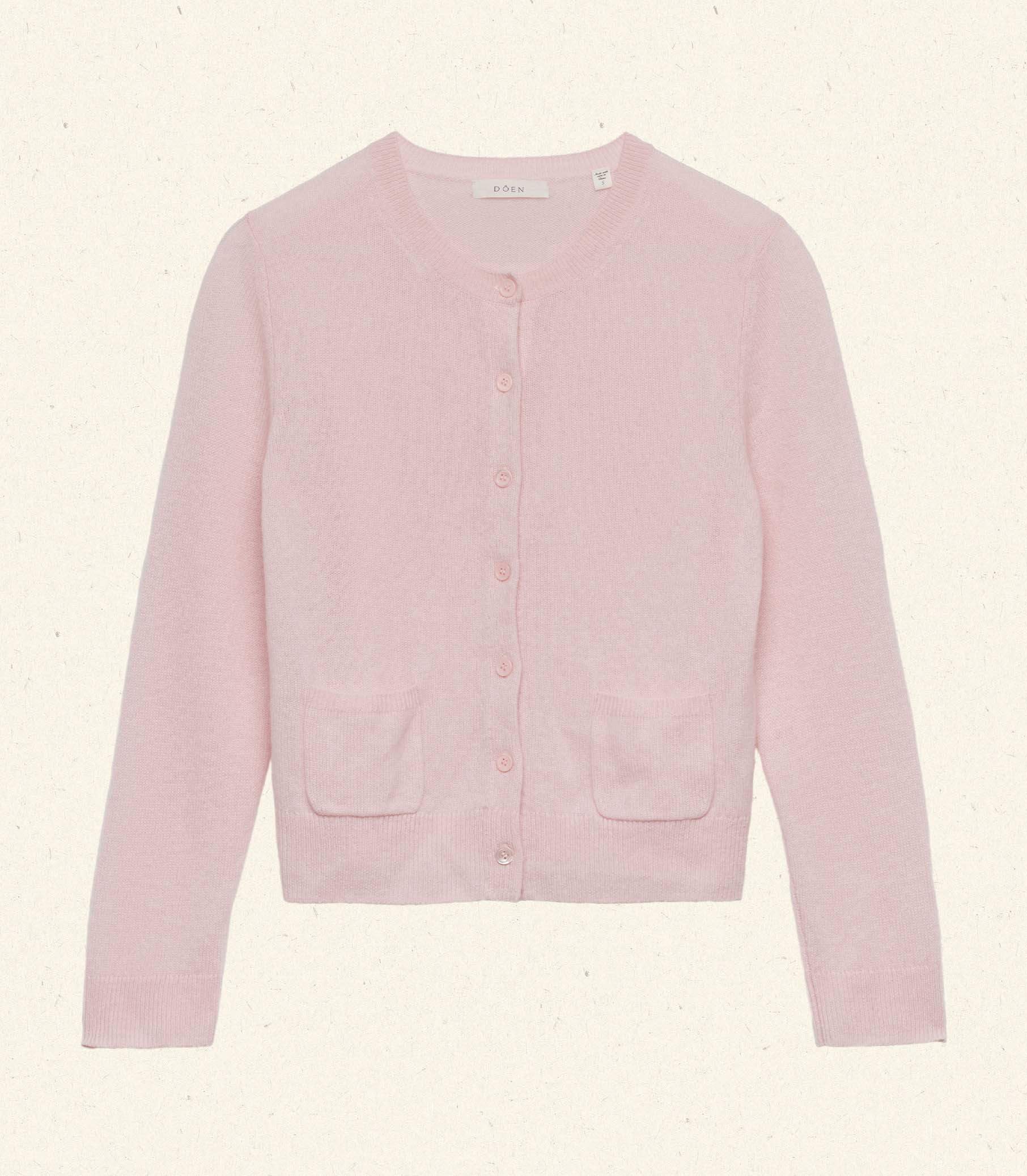 HMD -- FREYA CASHMERE CARDIGAN -- ROSEWATER view 6
