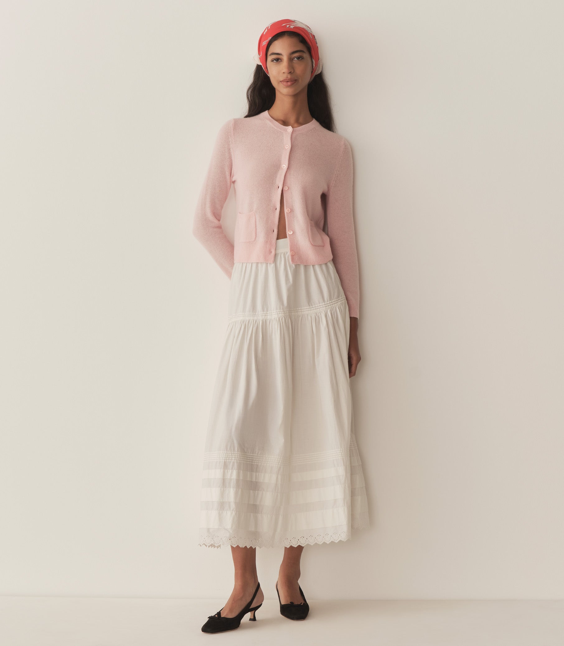 HMD -- FREYA CASHMERE CARDIGAN -- ROSEWATER view 4
