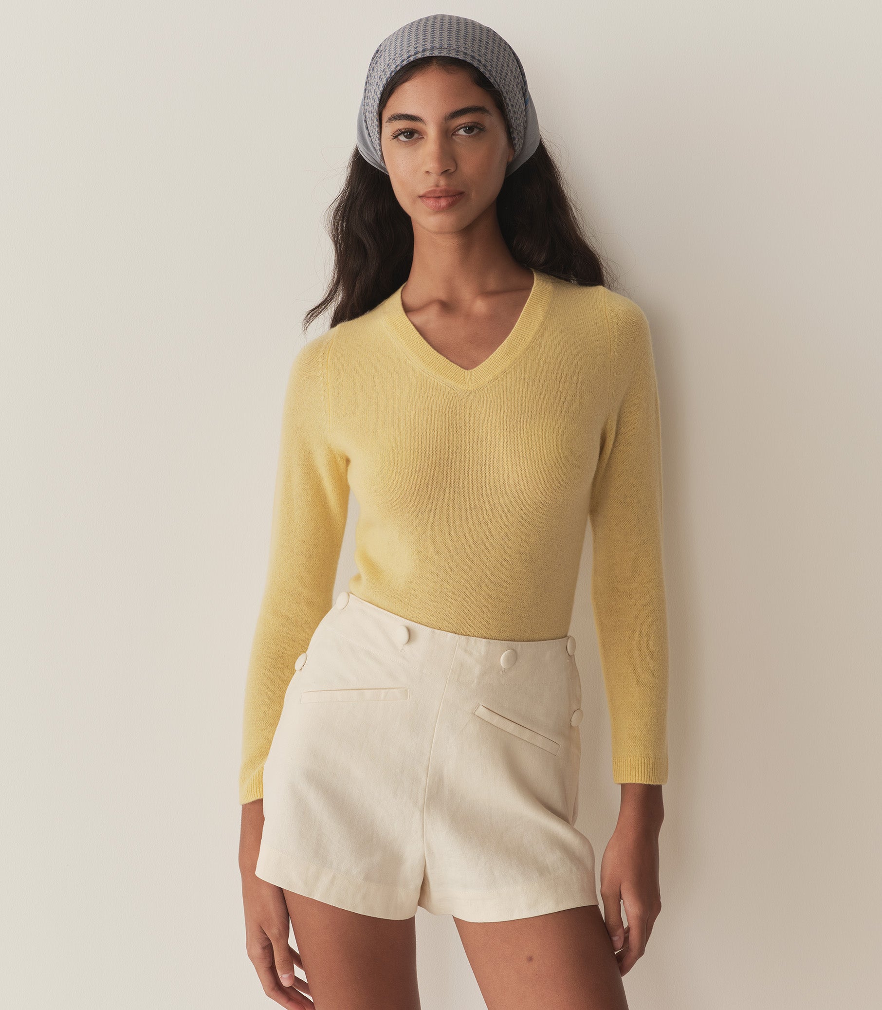 GARANCE CASHMERE SWEATER -- LEMON CHIFFON view 1