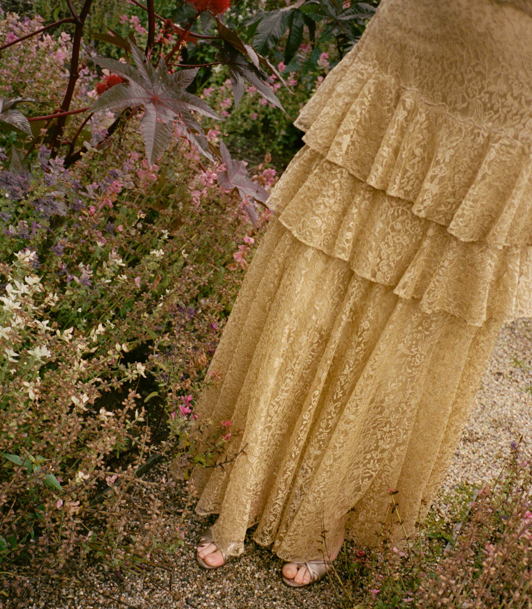 Garbo Dress - Burnished Gold Lace | DEN Burnished Gold Lace / M Garbo Dress - Burnished Gold Lace | DEN Burnished Gold Lace / M