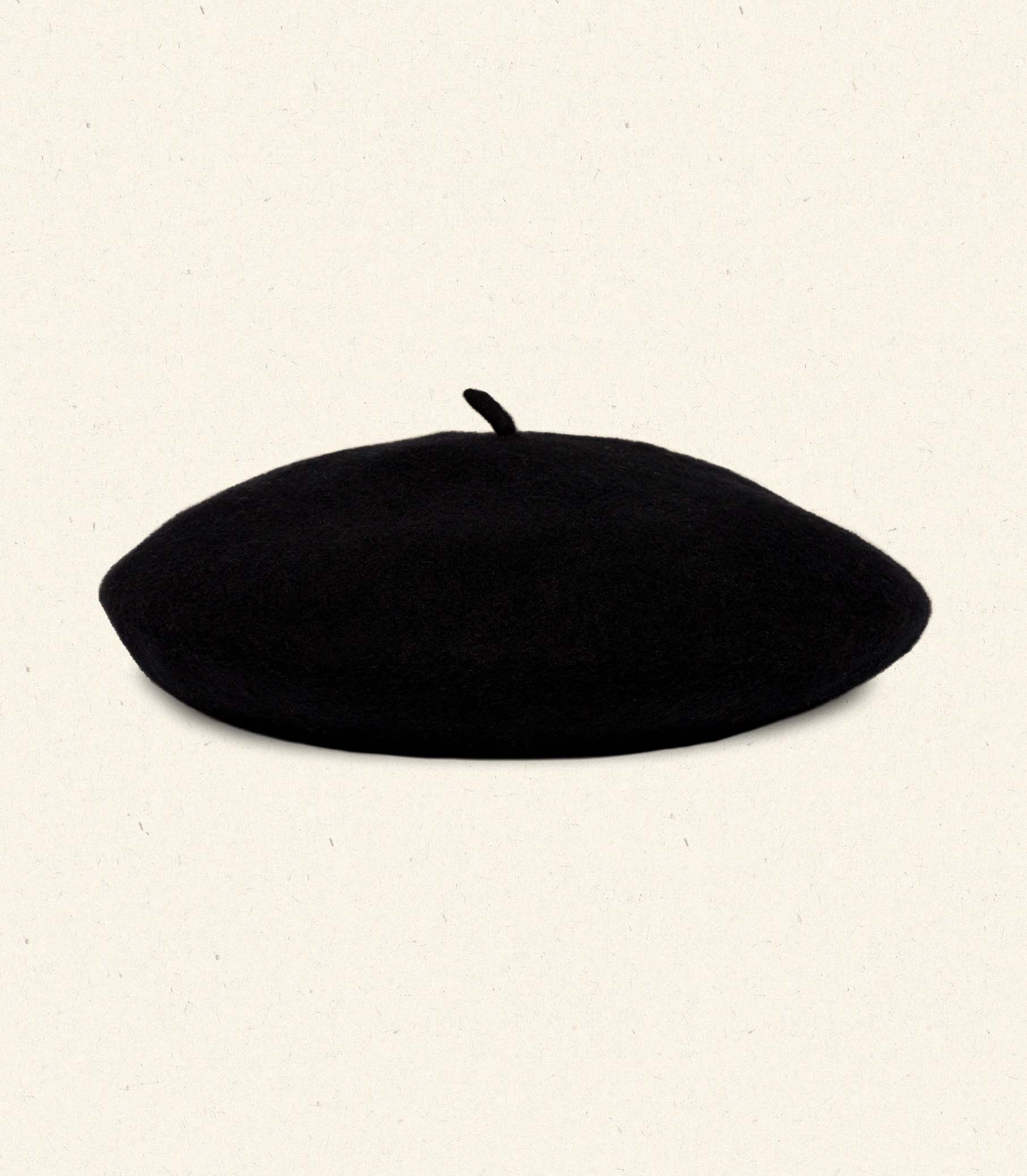 HMD -- GEORGIANNA BERET -- BLACK WOOL view 3