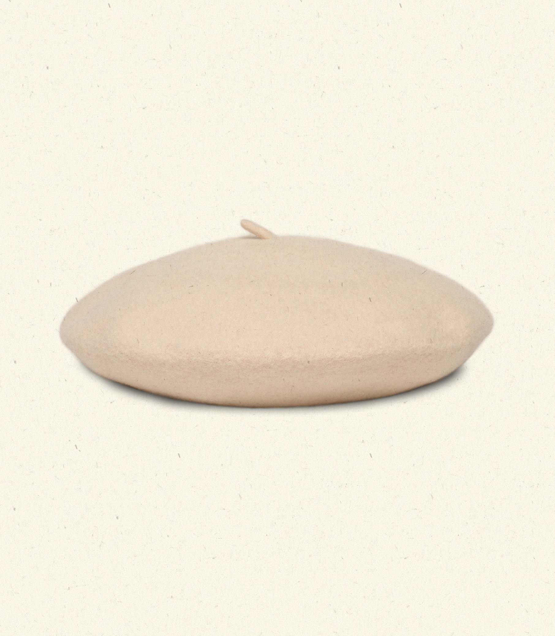 GEORGIANNA BERET -- CREAM WOOL view 2