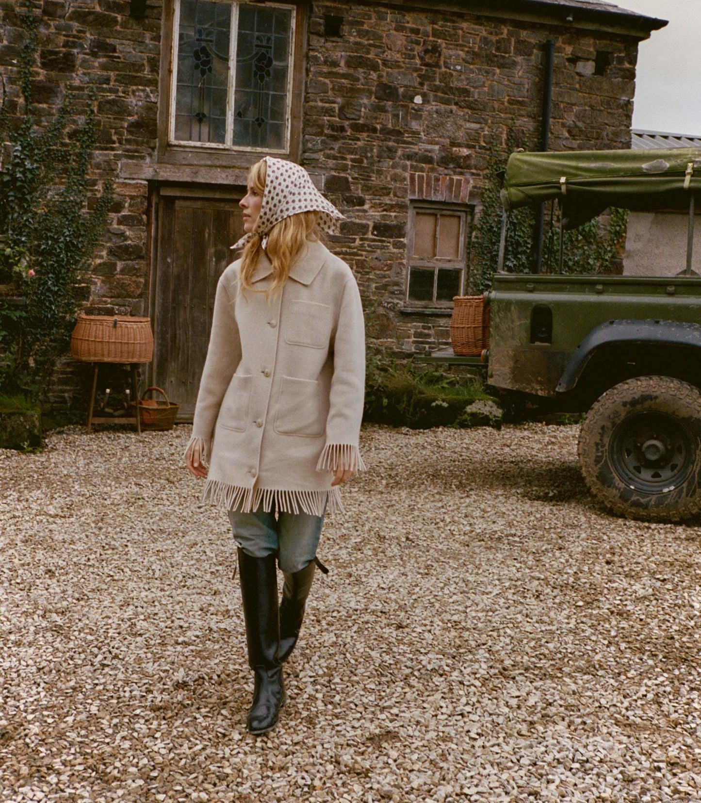 GERMAIN FRINGE COAT -- BUTTER CREAM