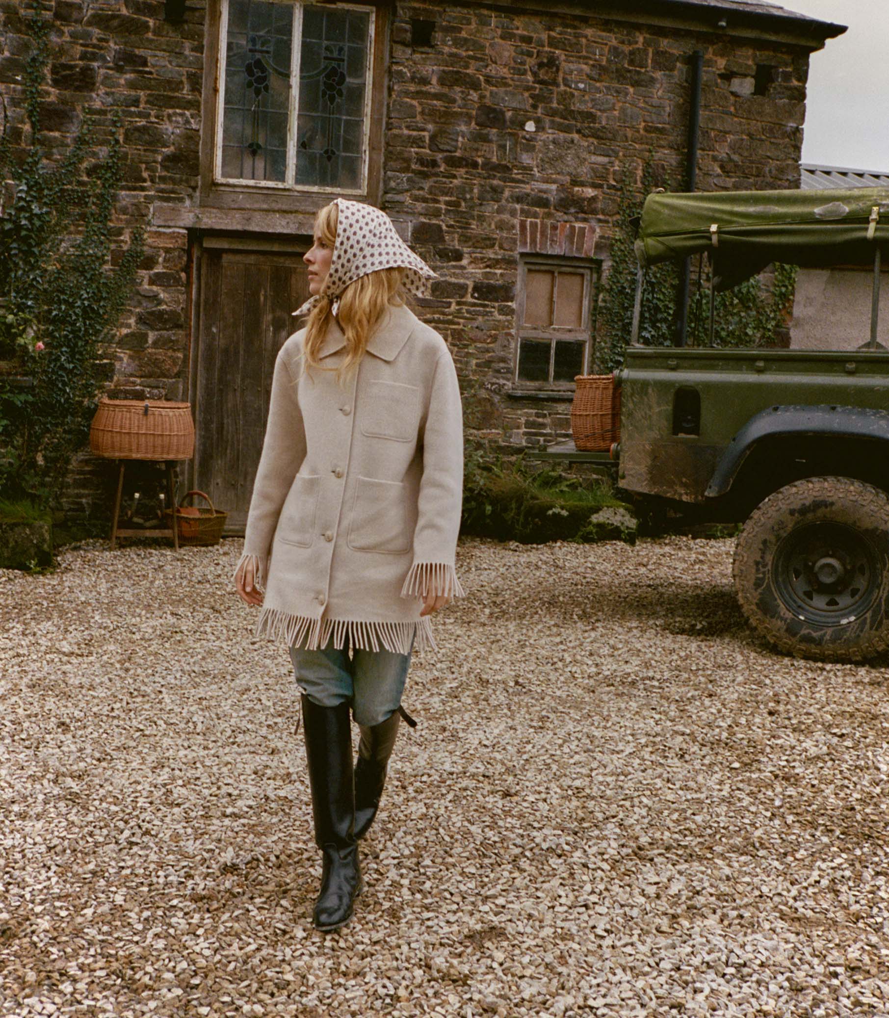 GERMAIN FRINGE COAT -- BUTTER CREAM view 12