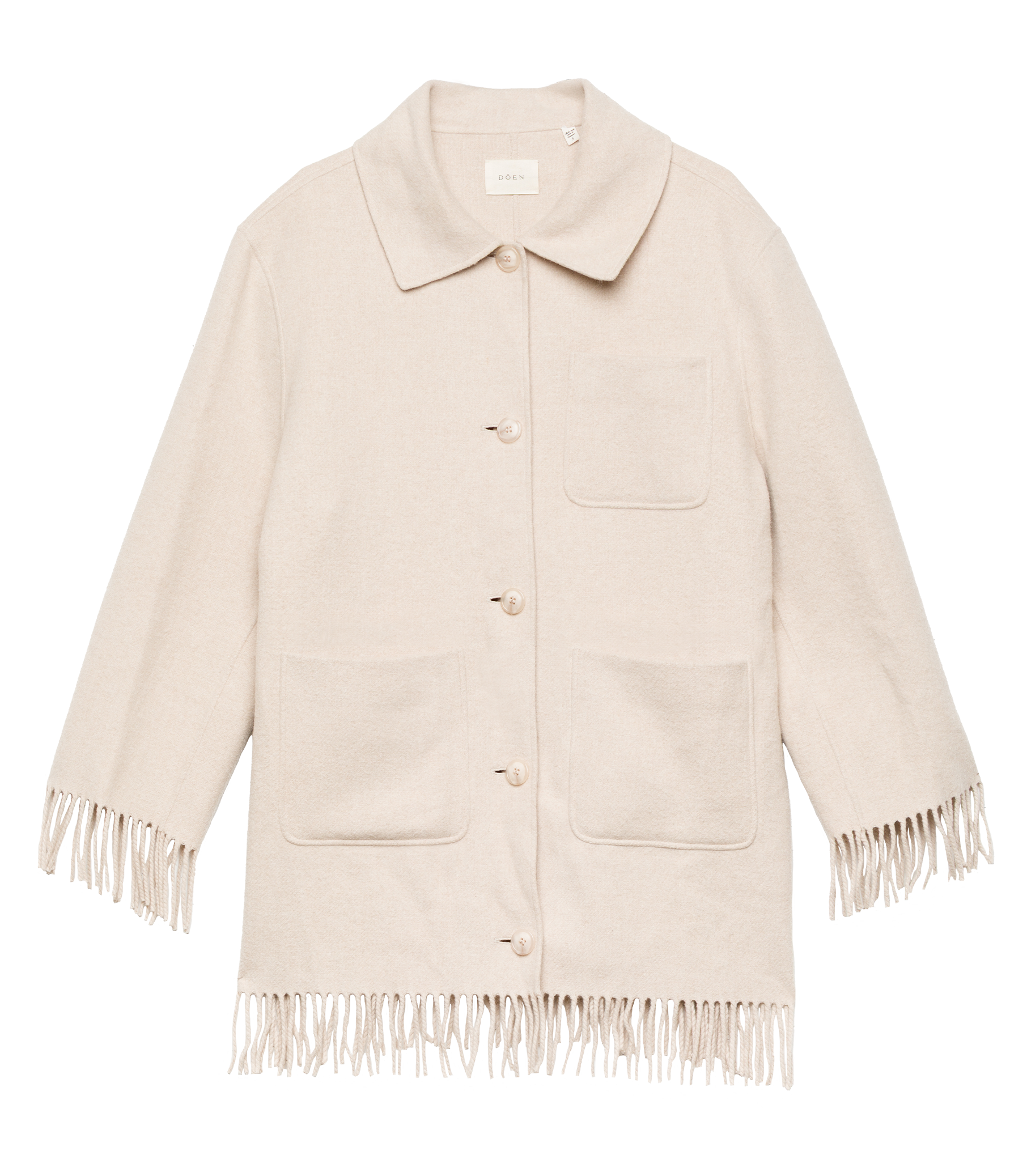 GERMAIN FRINGE COAT -- BUTTER CREAM view 11