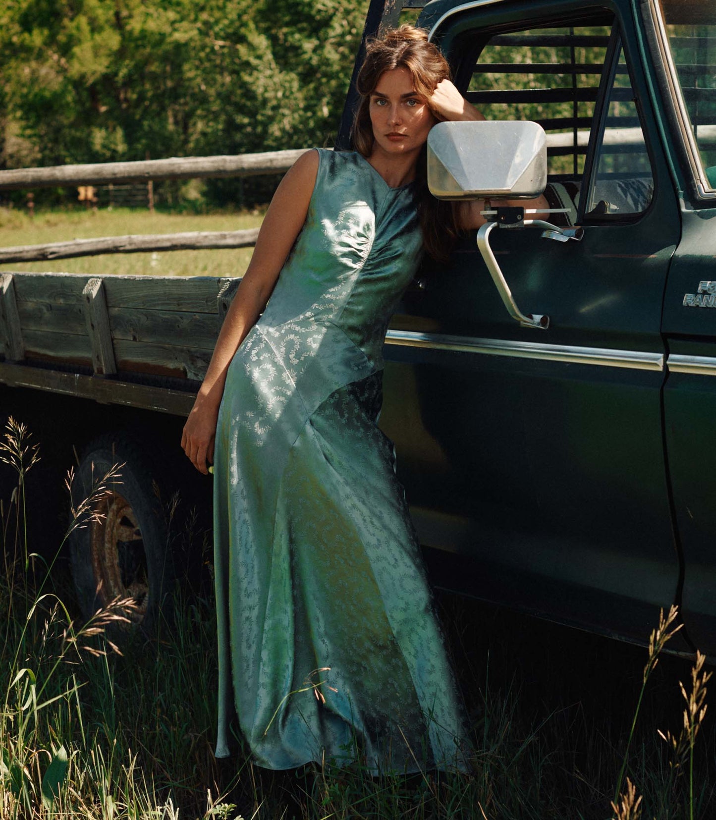 GINETTE DRESS -- DUSTY JADE