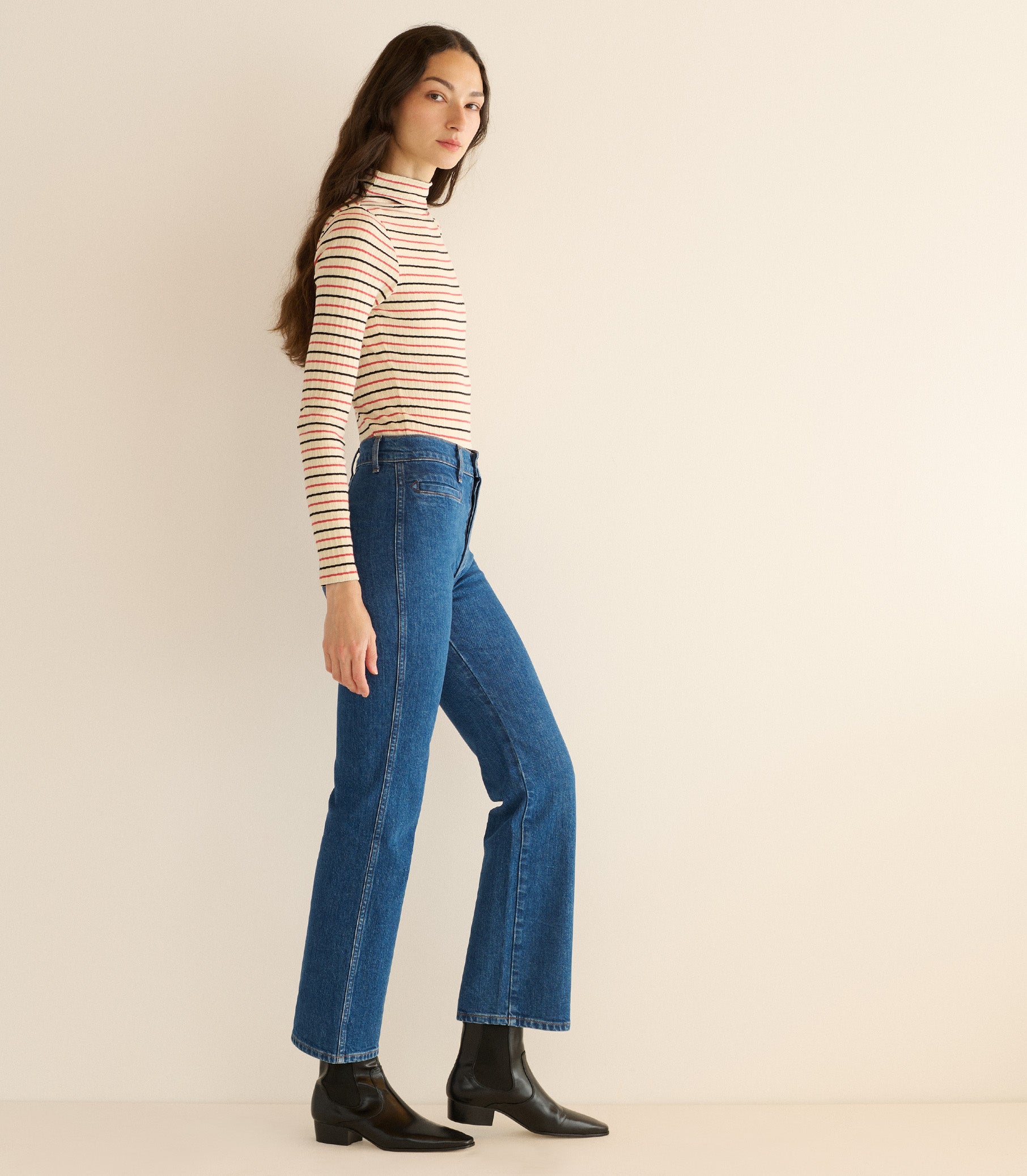GINEVRA TEE -- RIVIERA STRIPE view 4