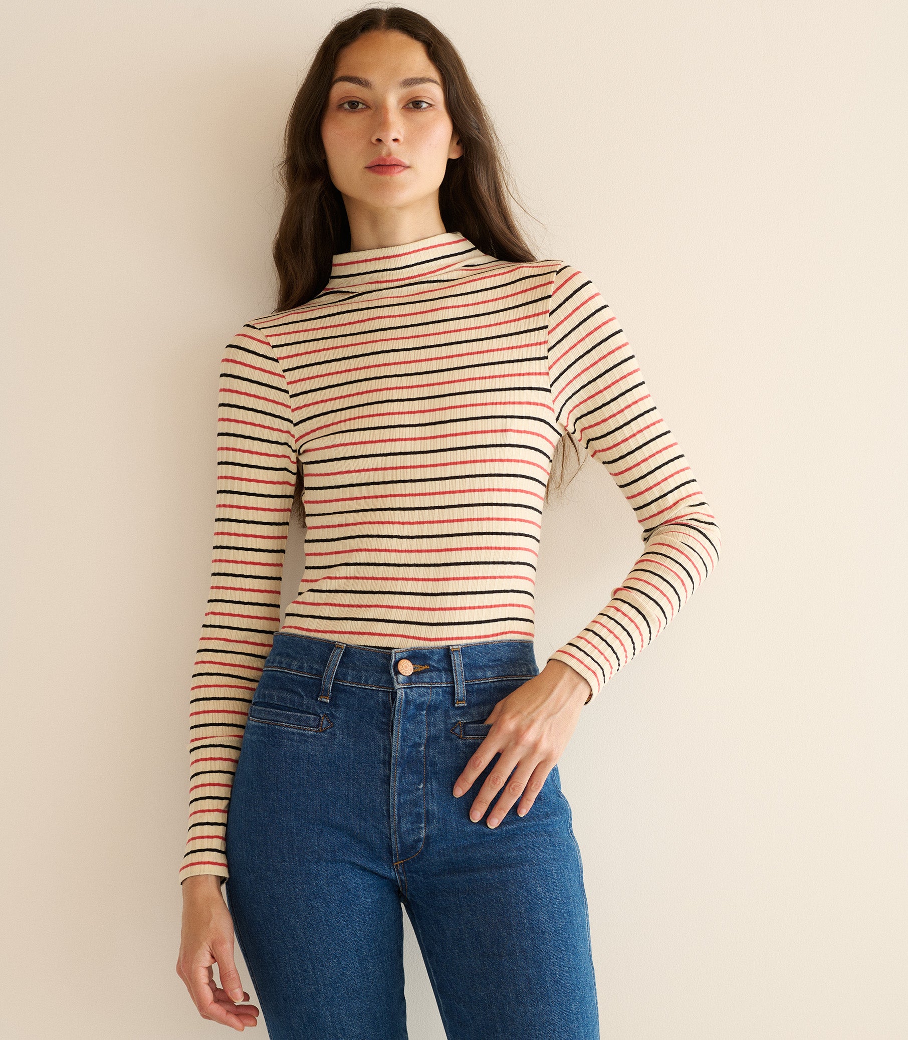 GINEVRA TEE -- RIVIERA STRIPE view 2