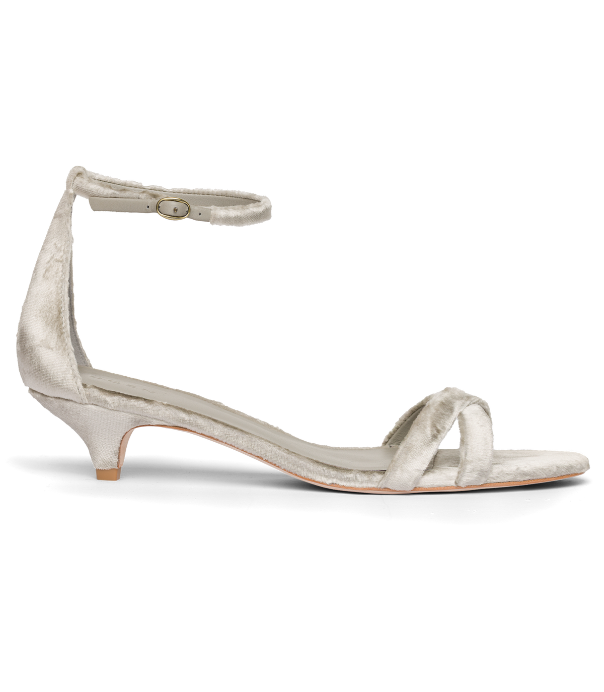 GIULIA HEEL -- DOVE PANNE VELVET view 2
