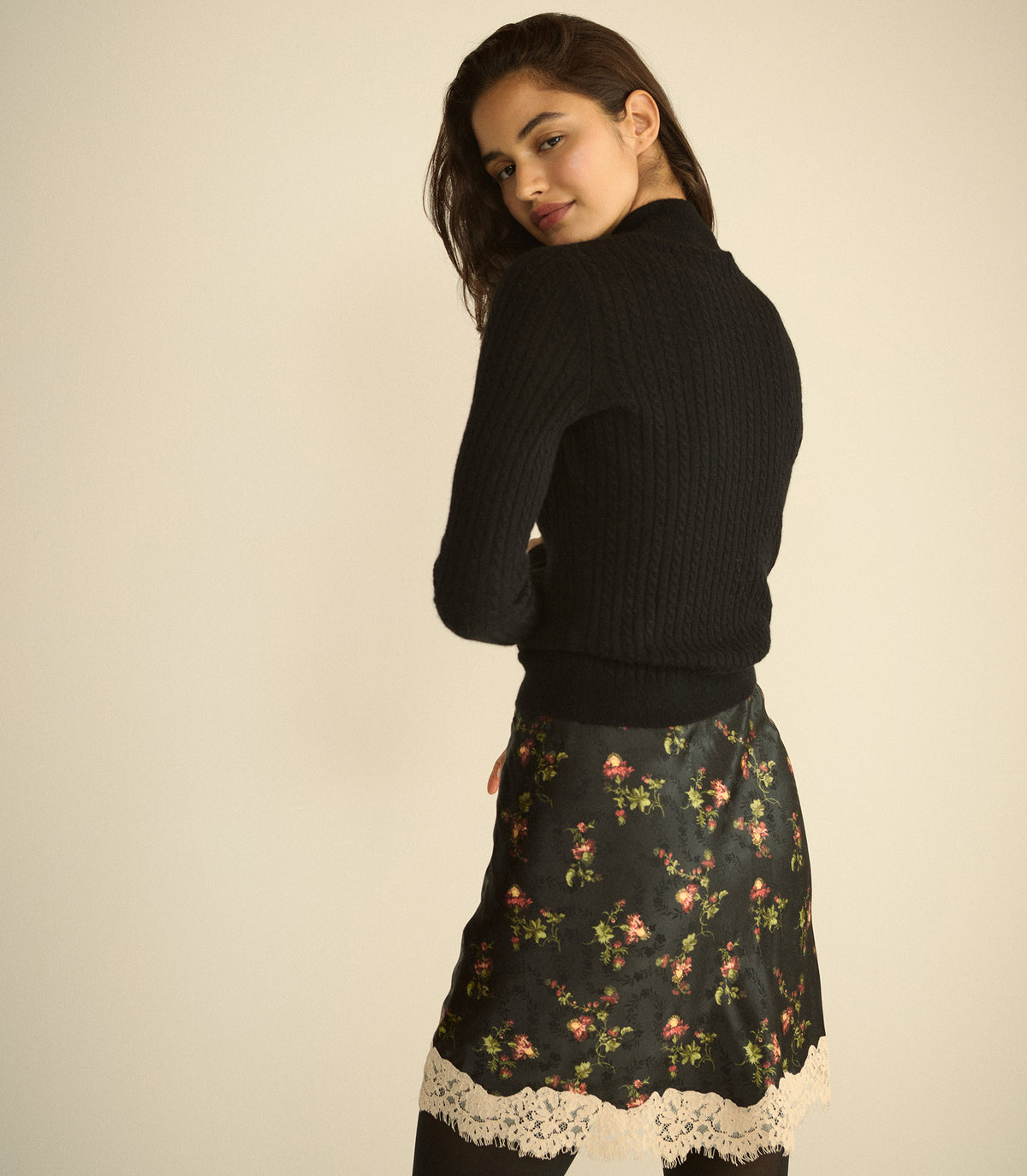 GIULIETTA SKIRT -- NOIR HILLSIDE THISTLES view 3
