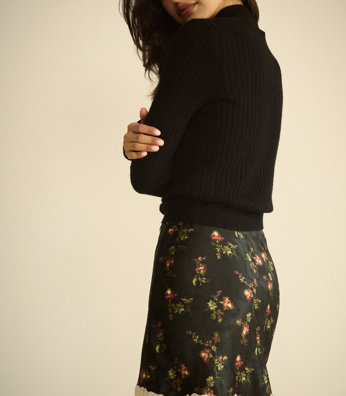 GIULIETTA SKIRT -- NOIR HILLSIDE THISTLES view 4
