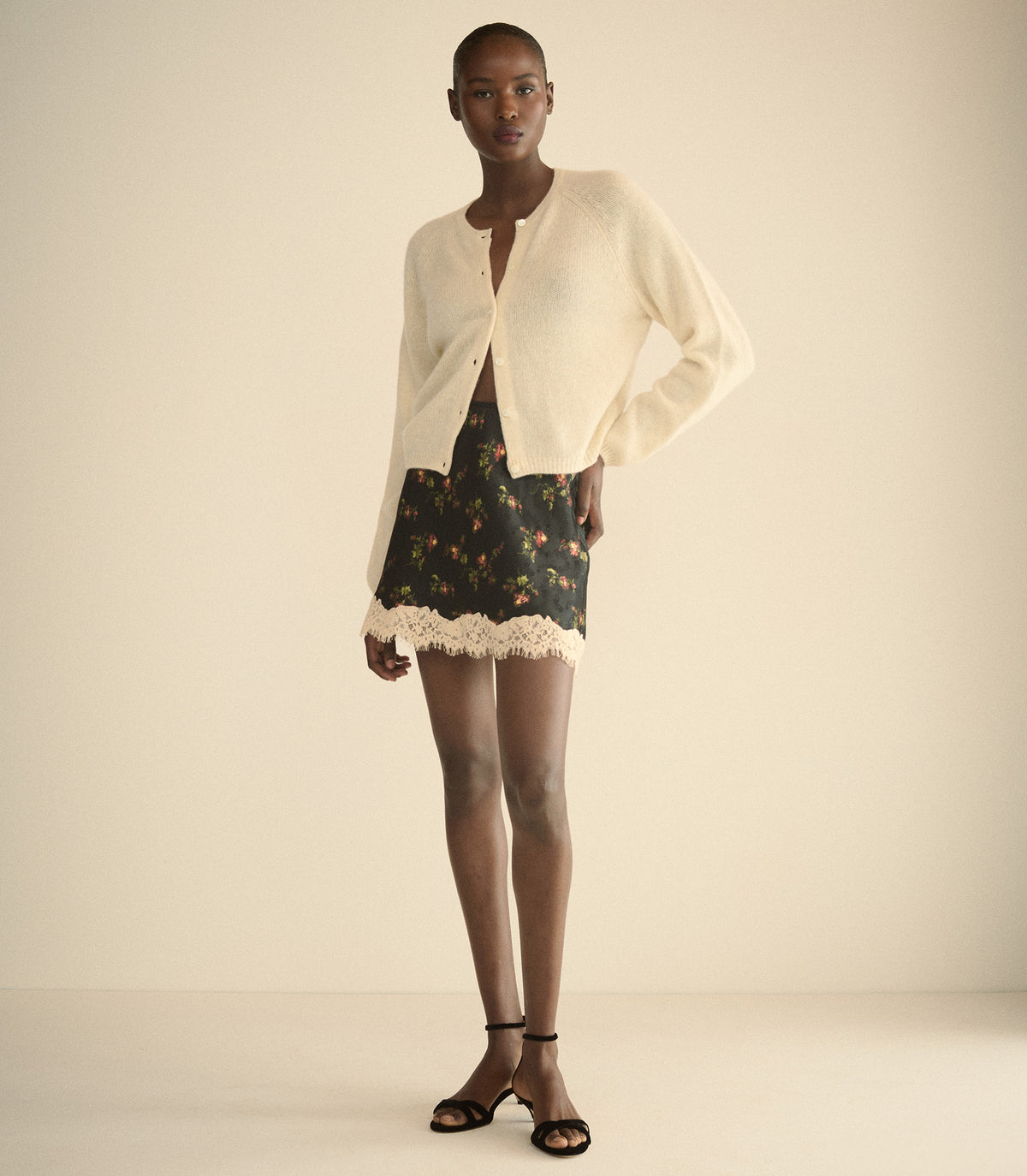 GIULIETTA SKIRT -- NOIR HILLSIDE THISTLES